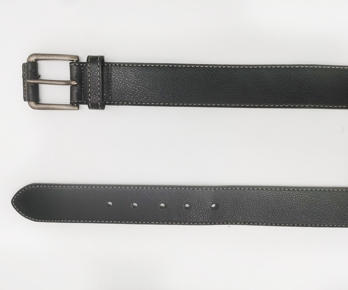 wide stitched pu leather belts for men