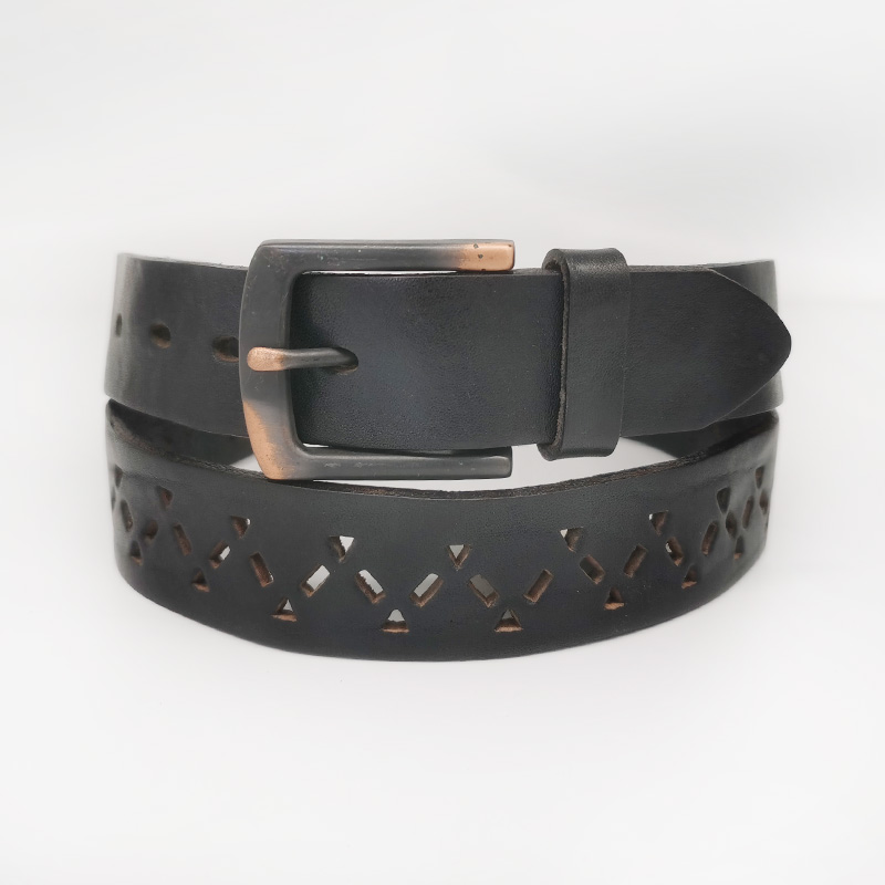 hollow-out genuine leather belts