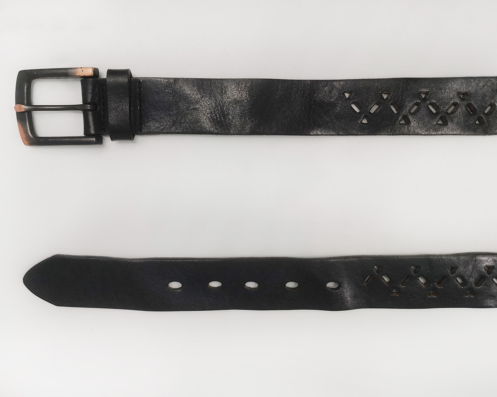 hollow-out genuine leather belts