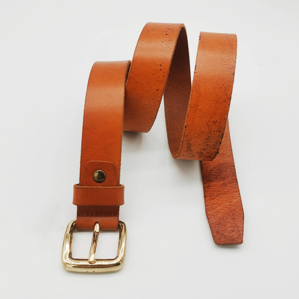 35mm wide pin buckle men's leather belts