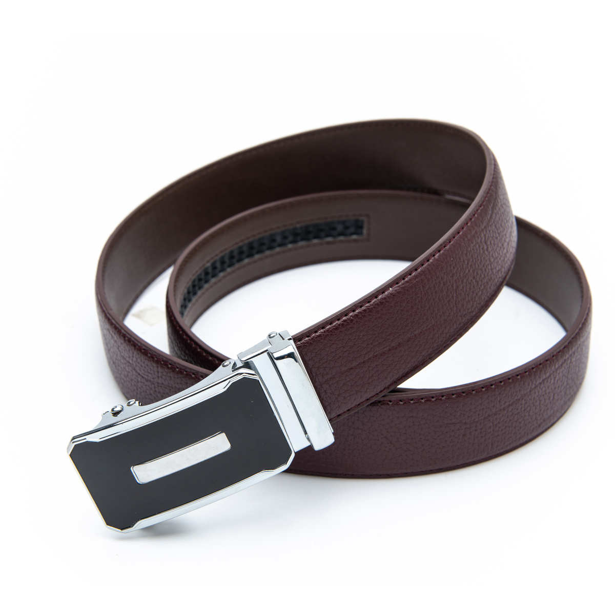 Automatic buckle genuine leather belt