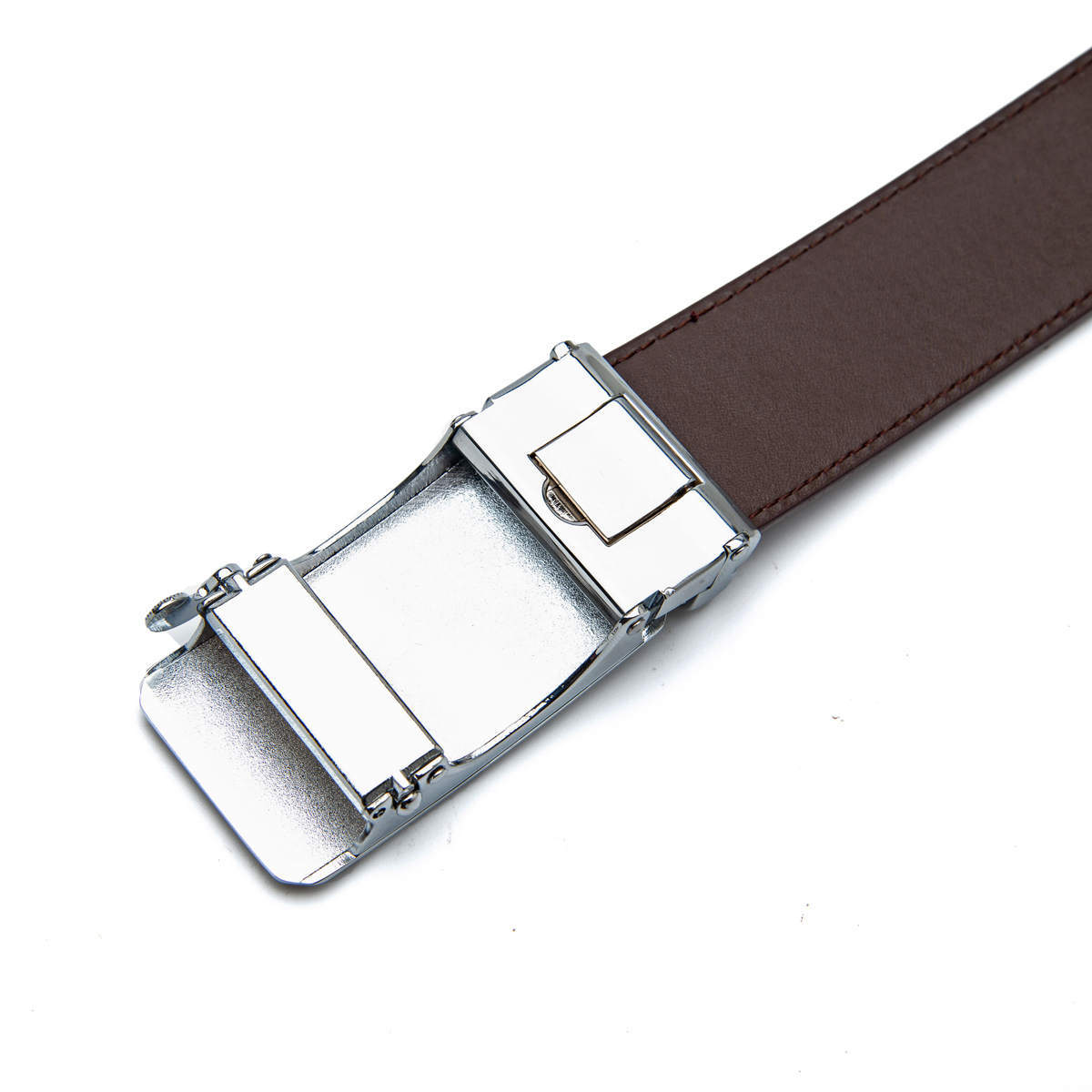 Automatic buckle genuine leather belt