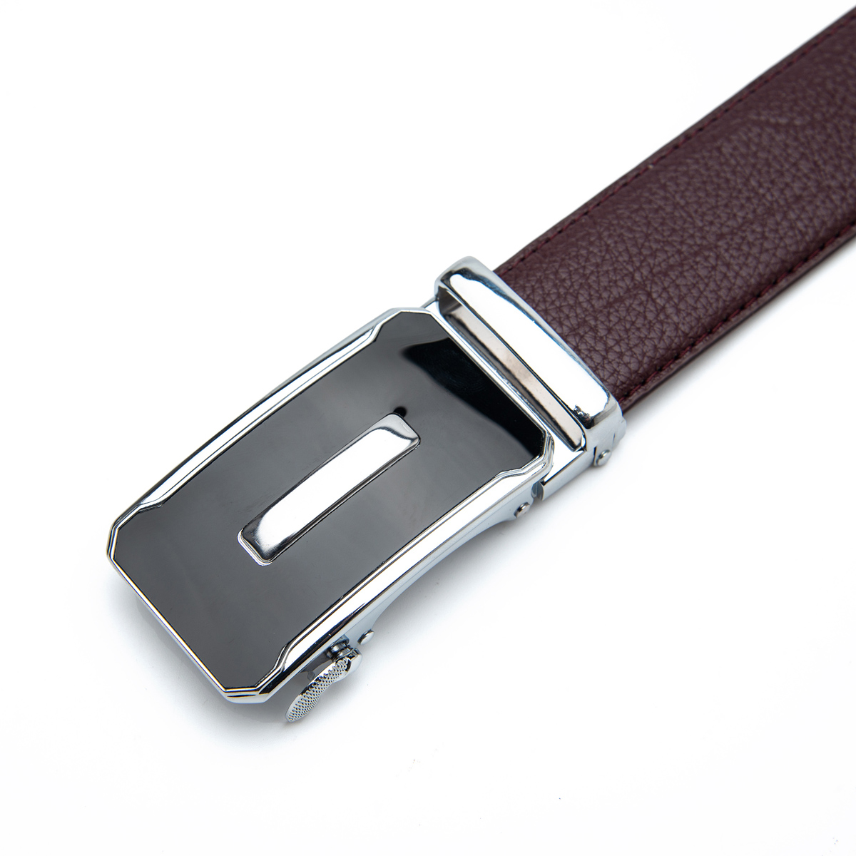 Automatic buckle genuine leather belt