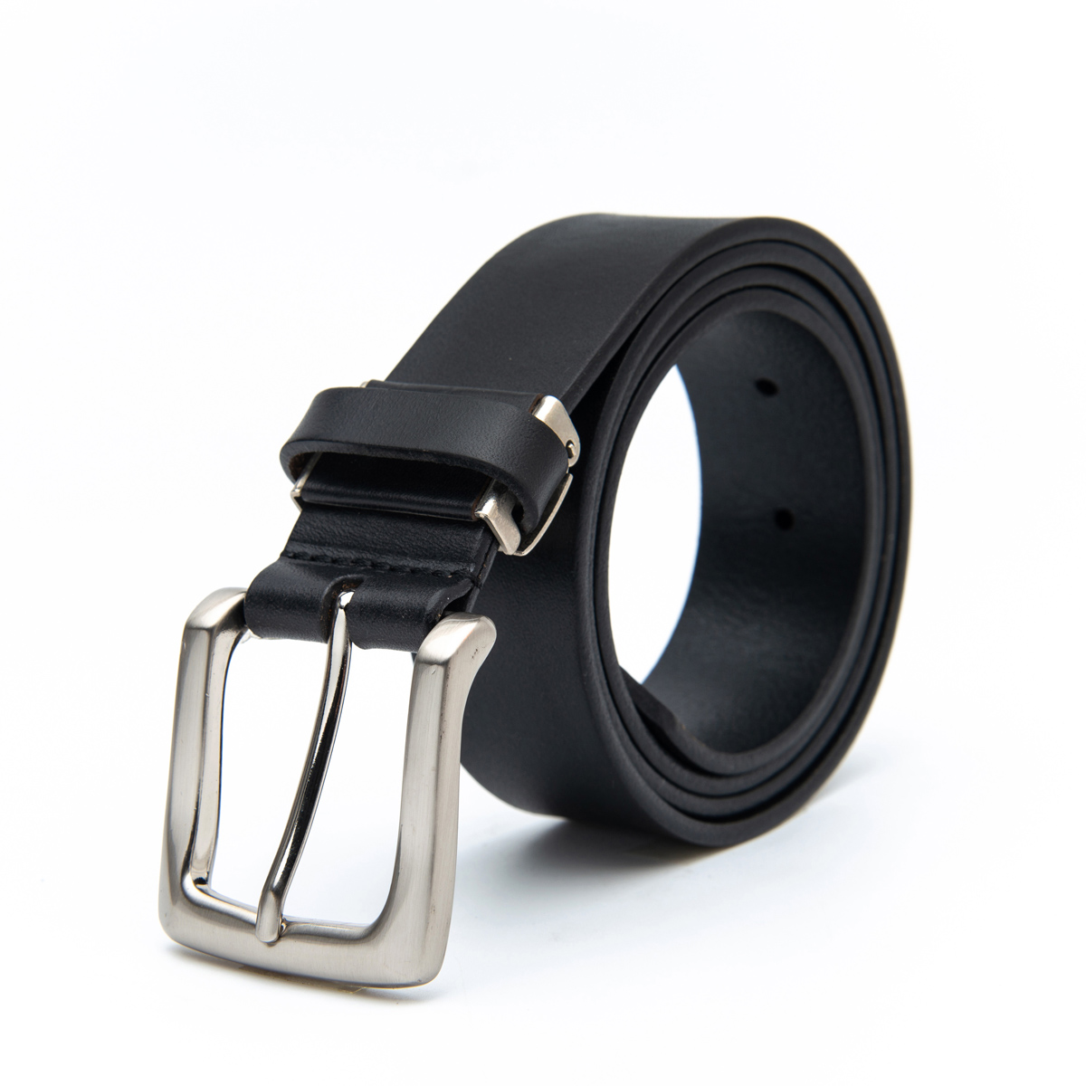 metal buckle and adjustable leather belt