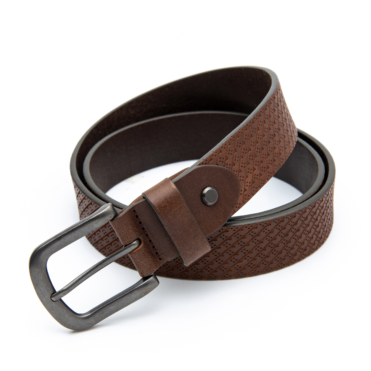 embossed jeans leather belts for men