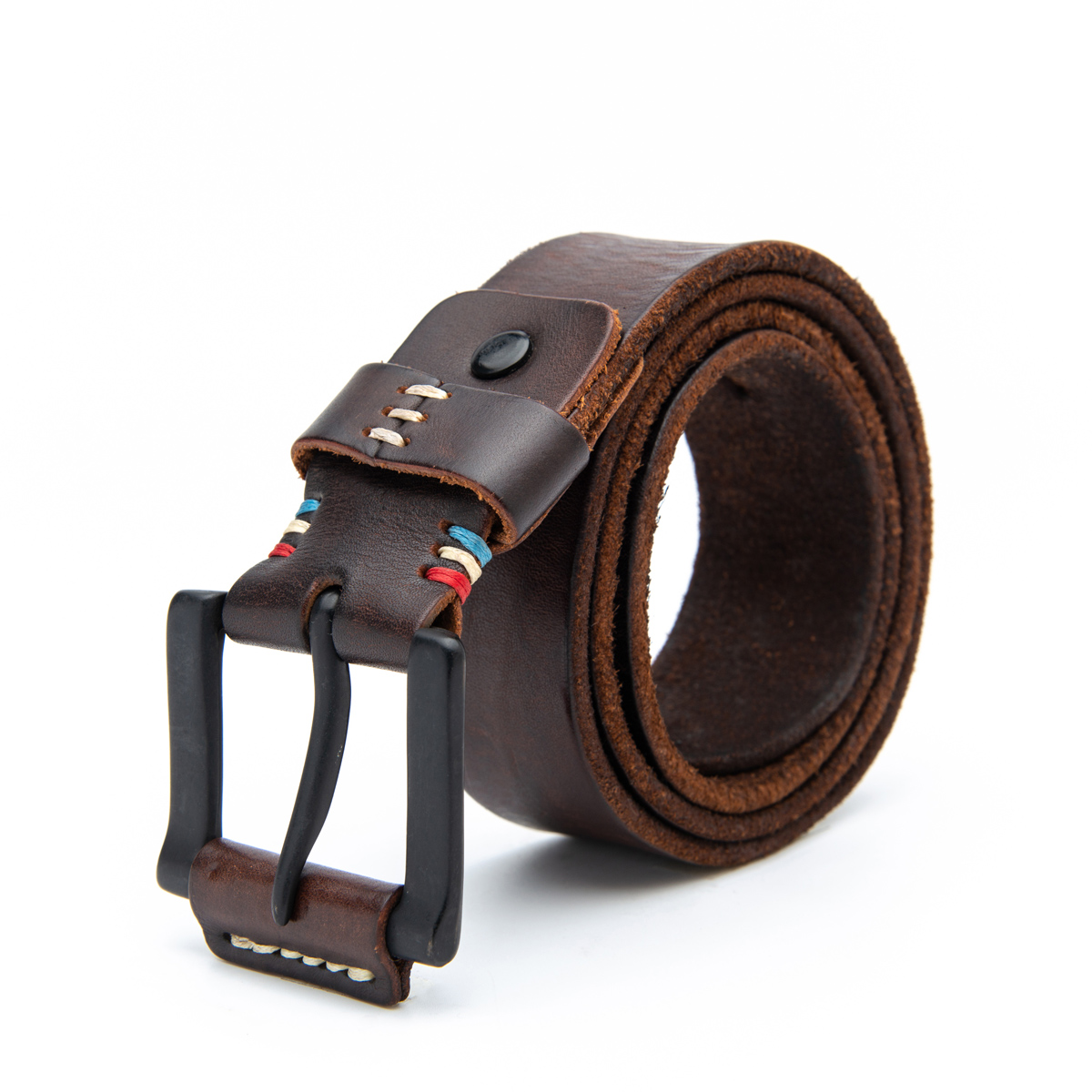 men's top grain leather belts with pin buckle