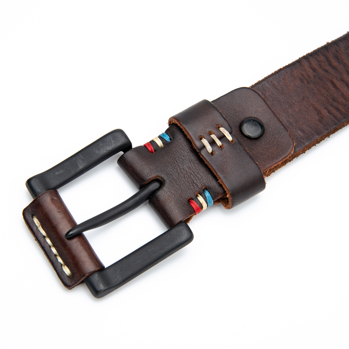 men's top grain leather belts with pin buckle