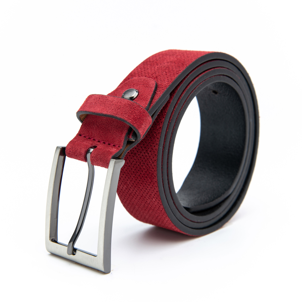 men's suede leather belt