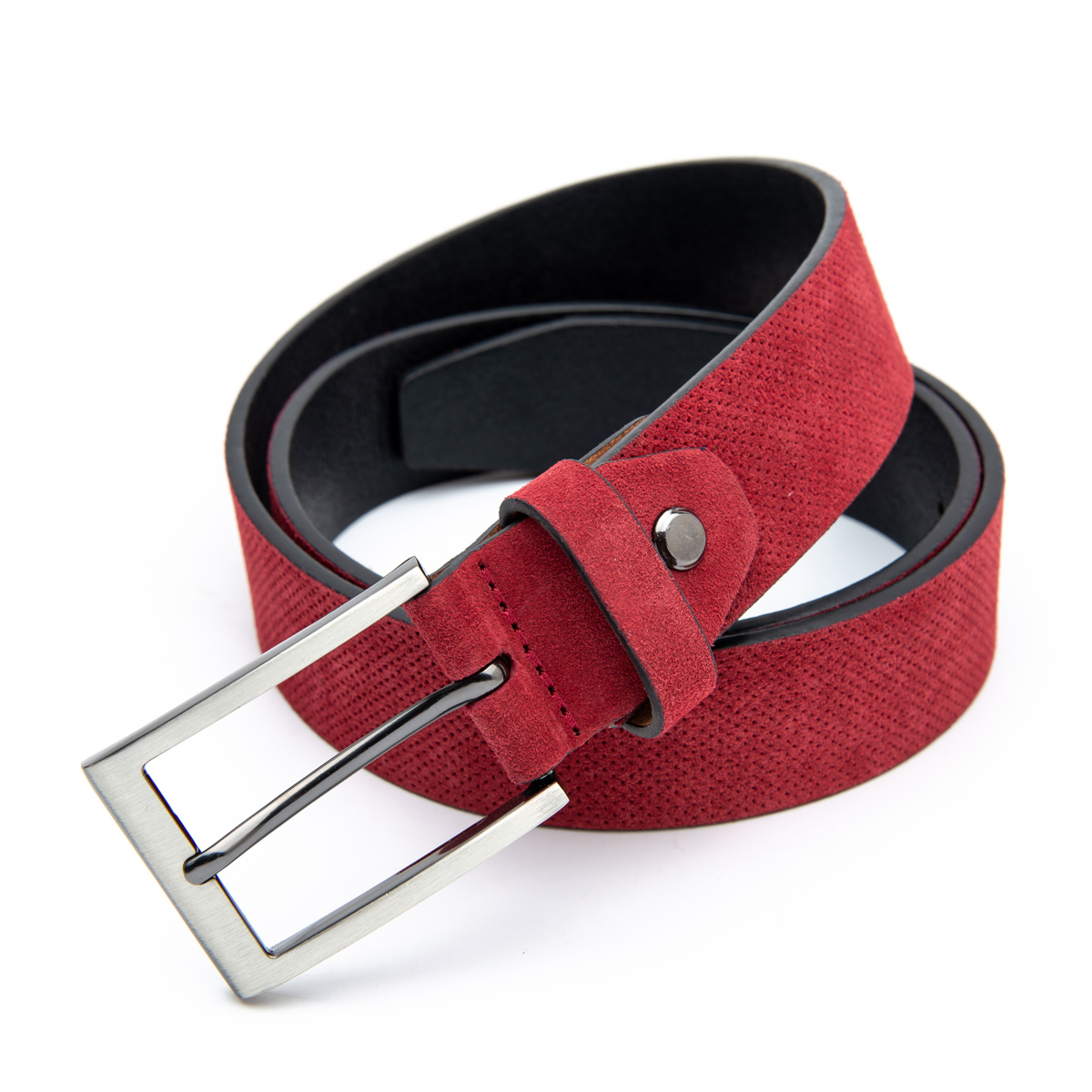 men's suede leather belt