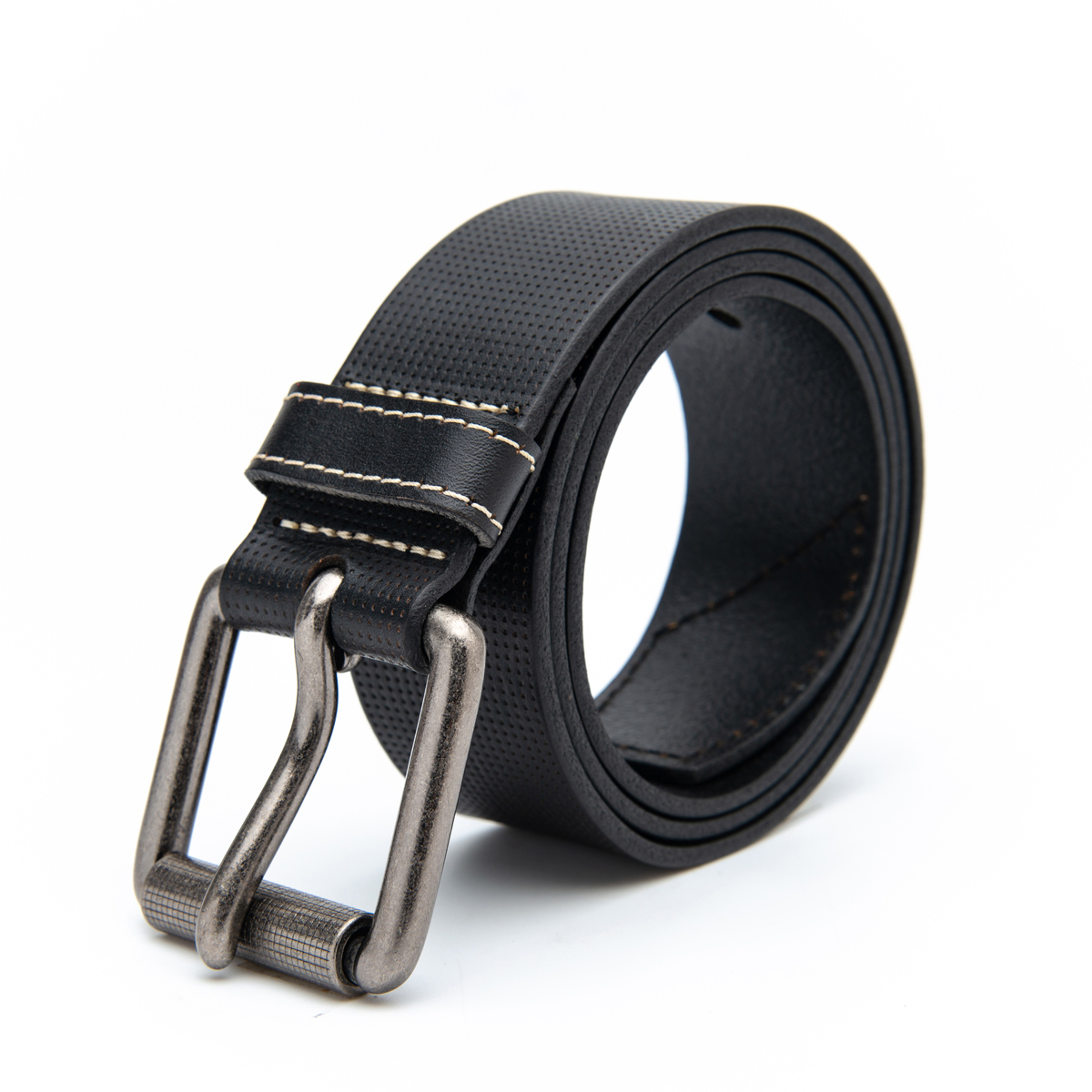 wide cowhide leather belt for men