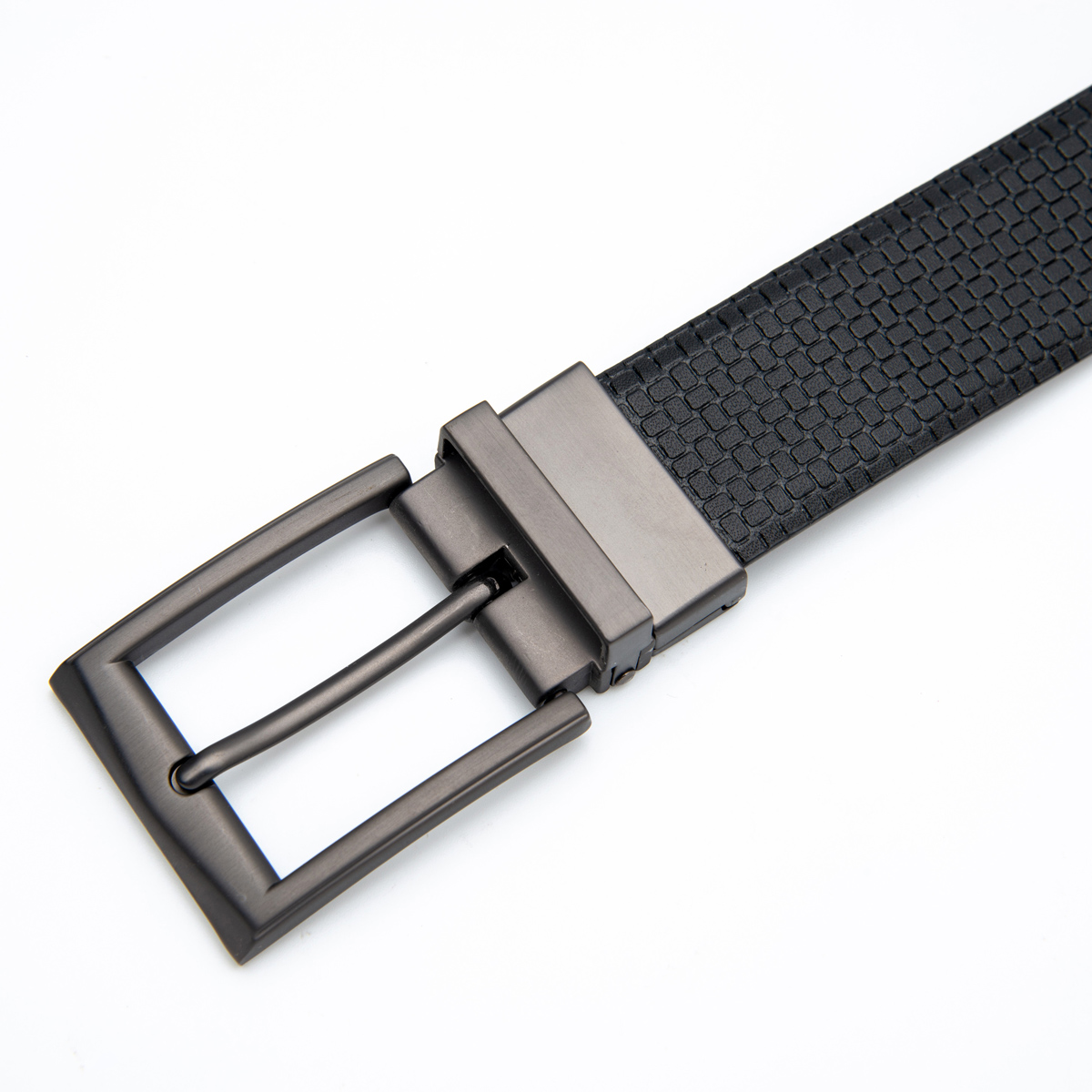 men's double sides belt with rotate buckle