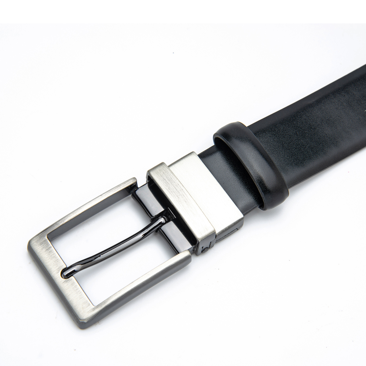 black/brown double sides use leather belt