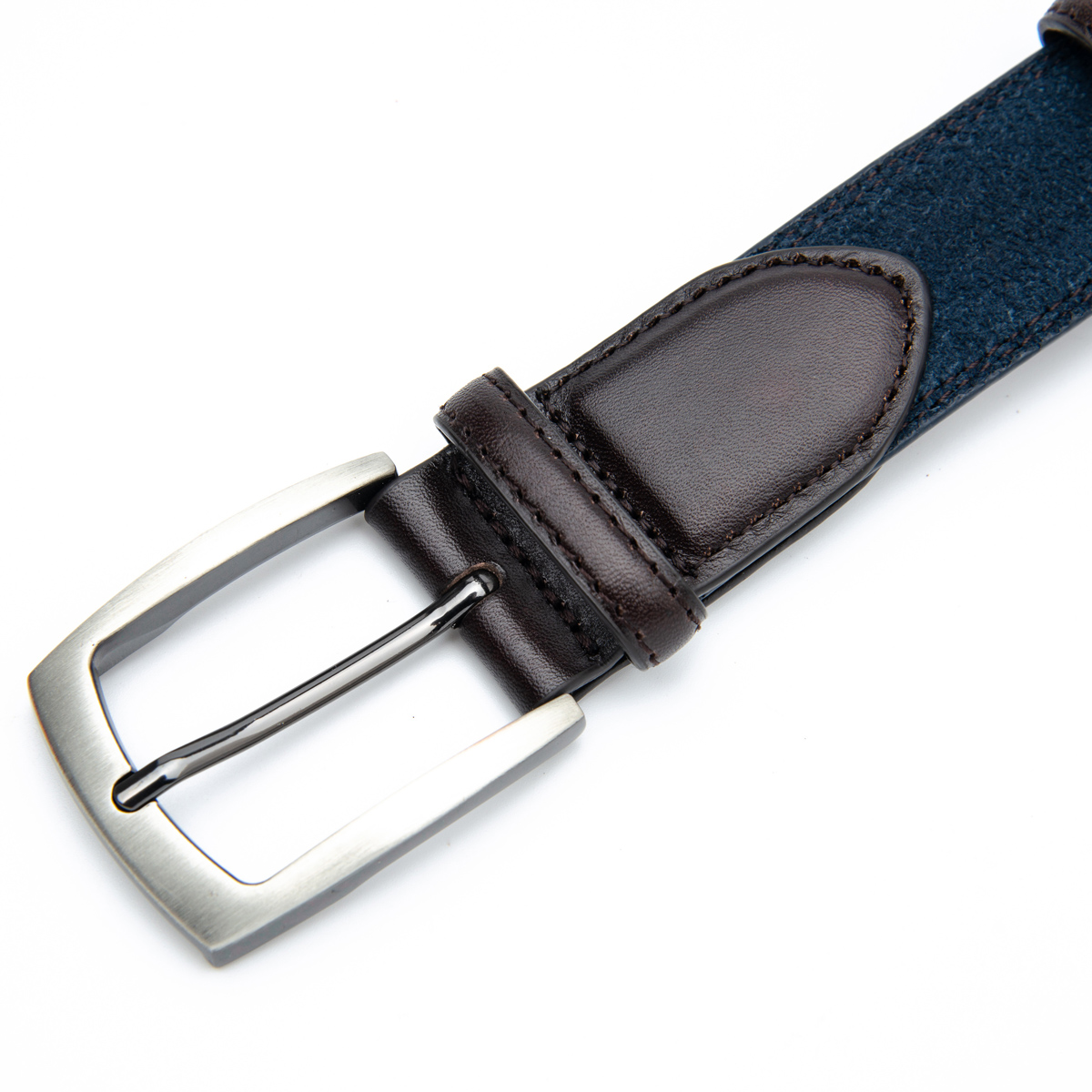 men's suede leather belts with double loops