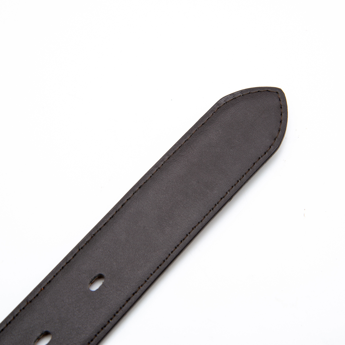 brown split leather belt for men