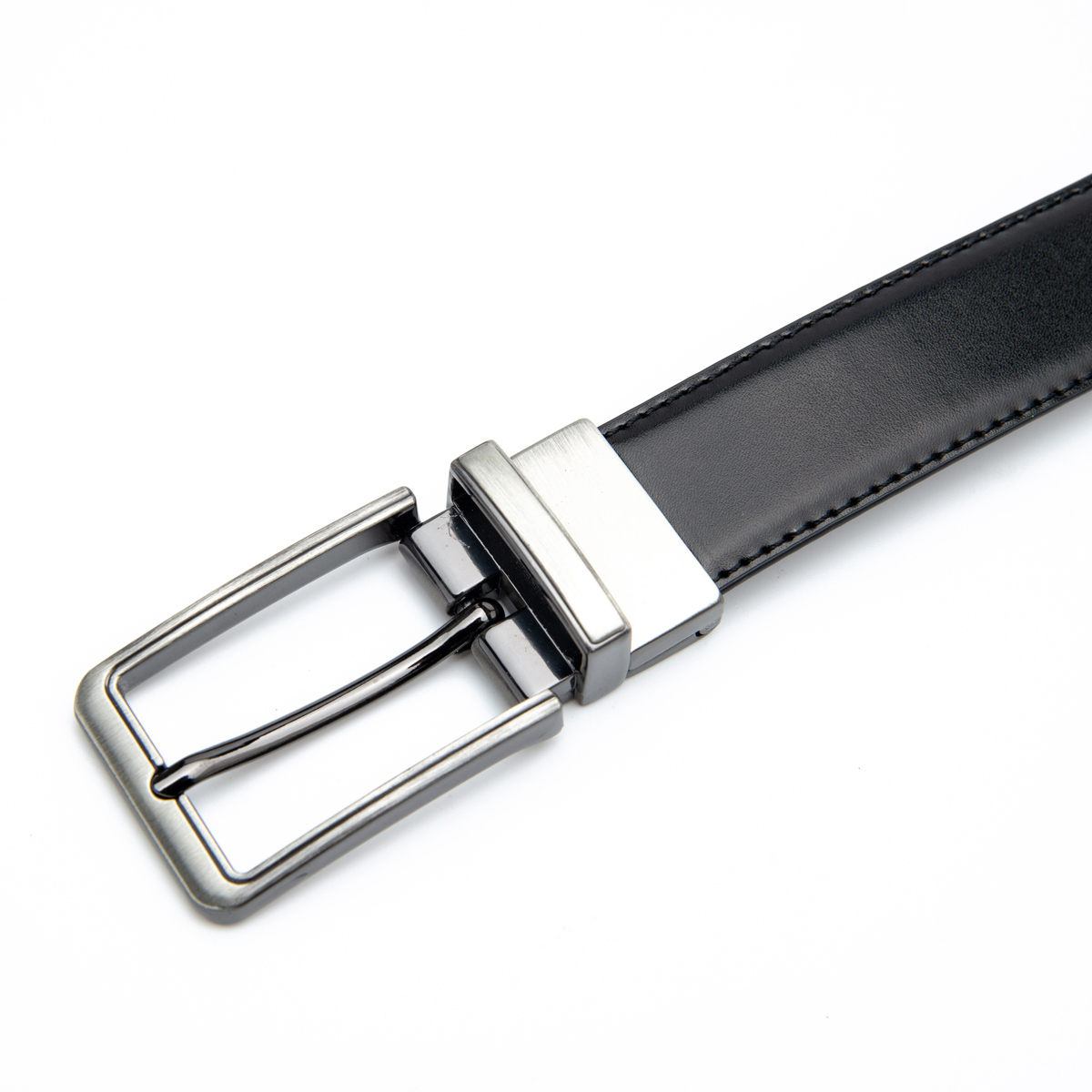 split leather belts with rotate buckles