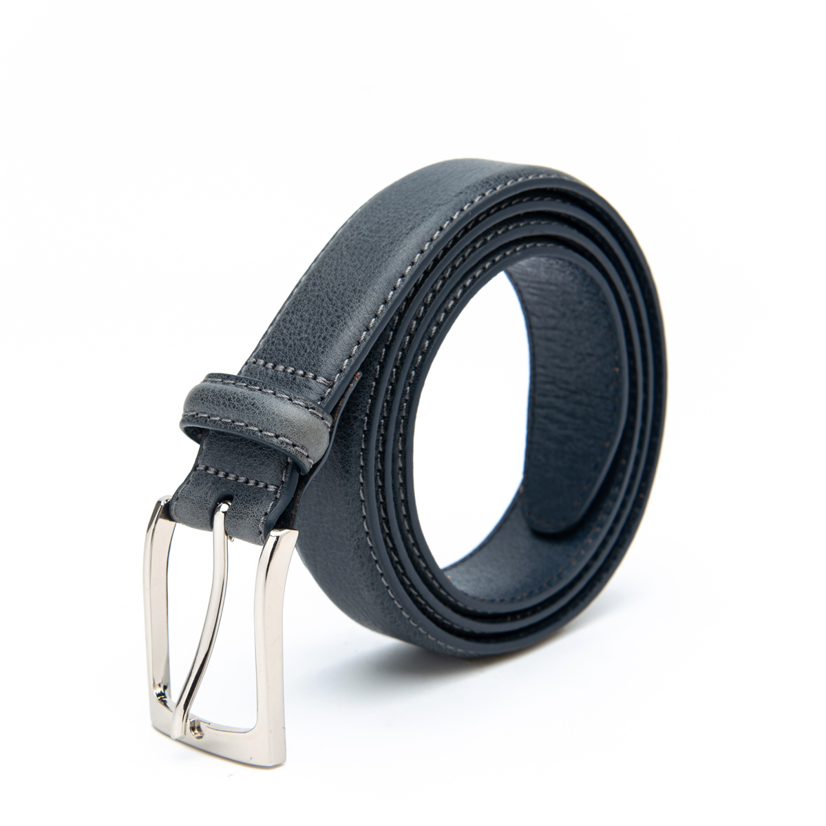 men's casual stitched leather belts