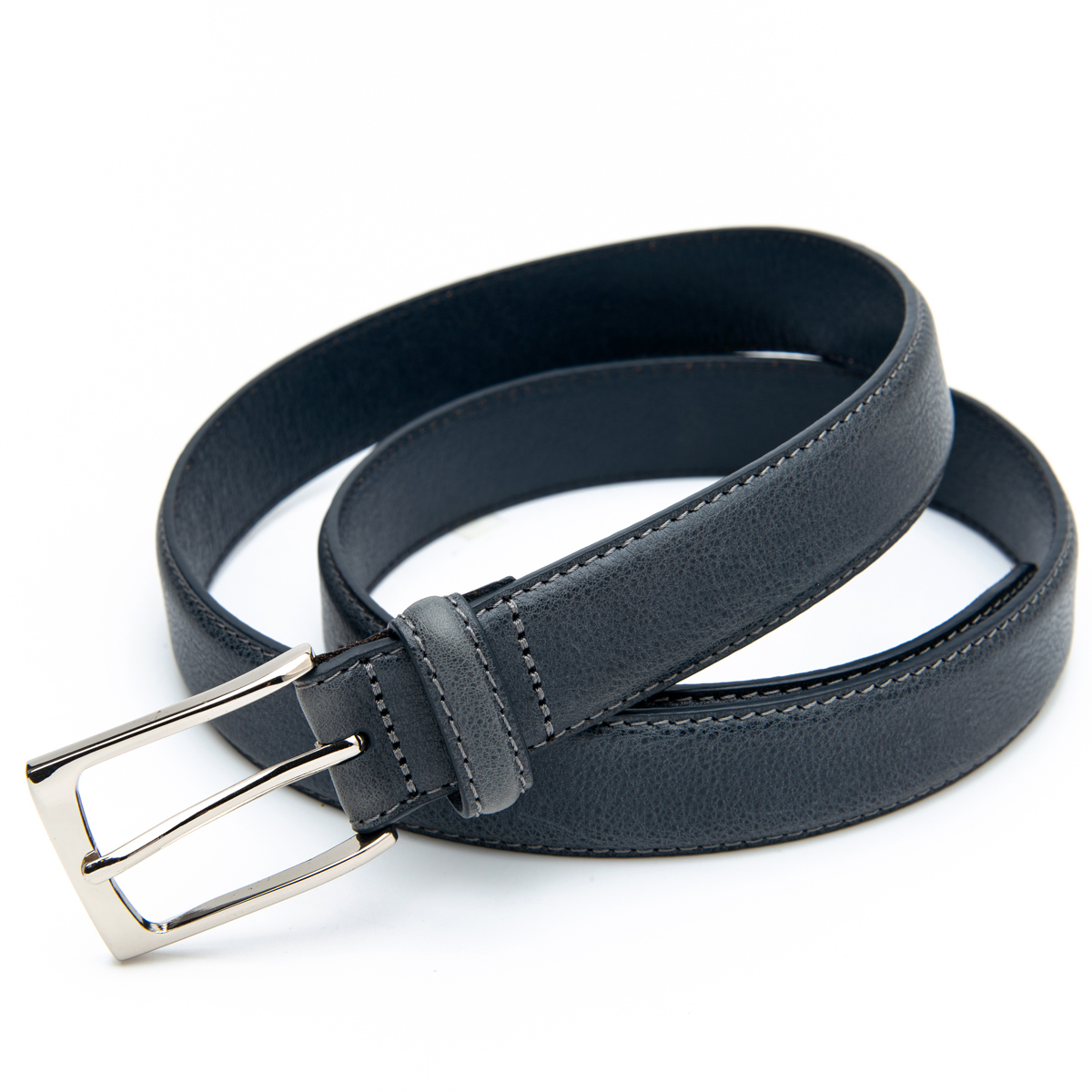 men's casual stitched leather belts