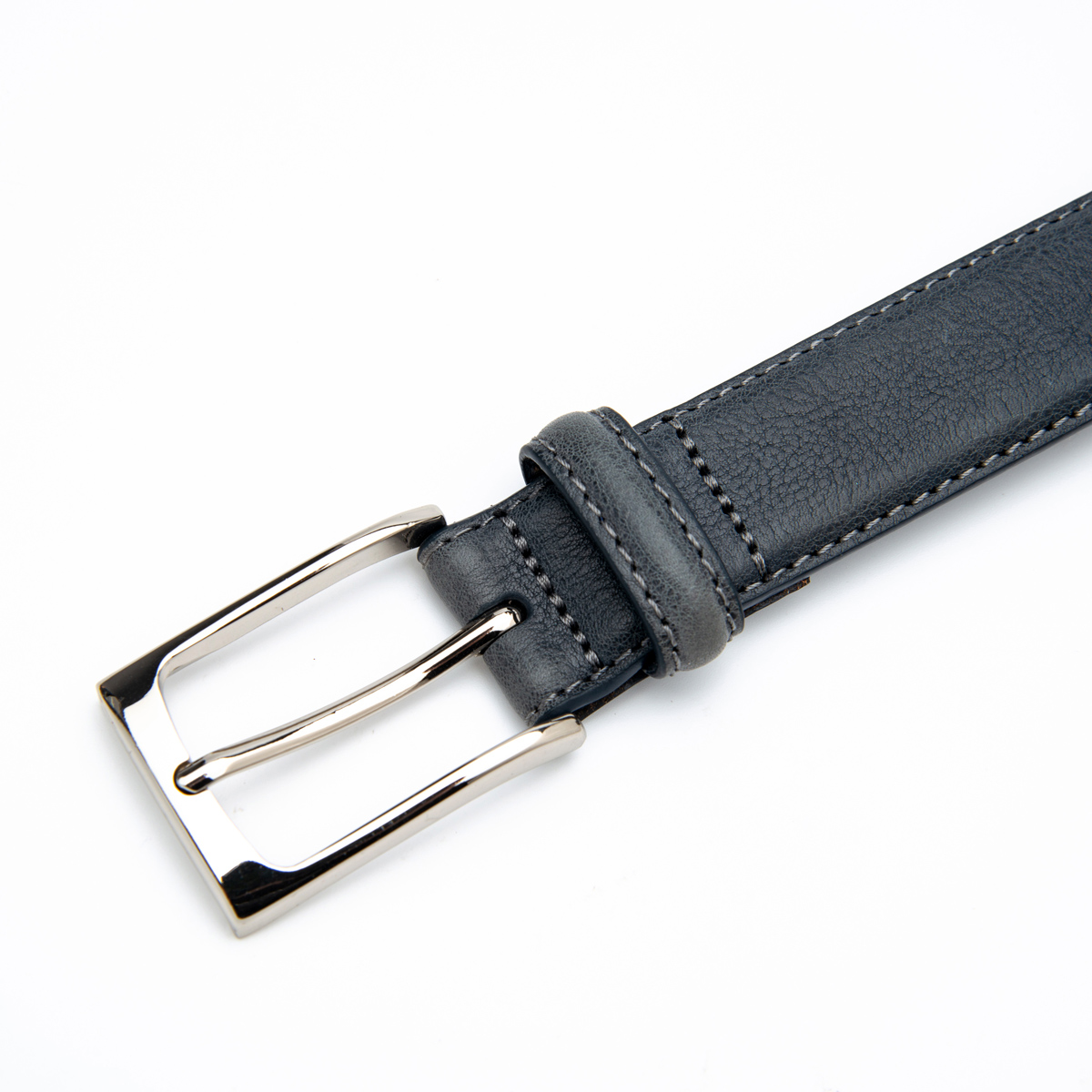 men's casual stitched leather belts