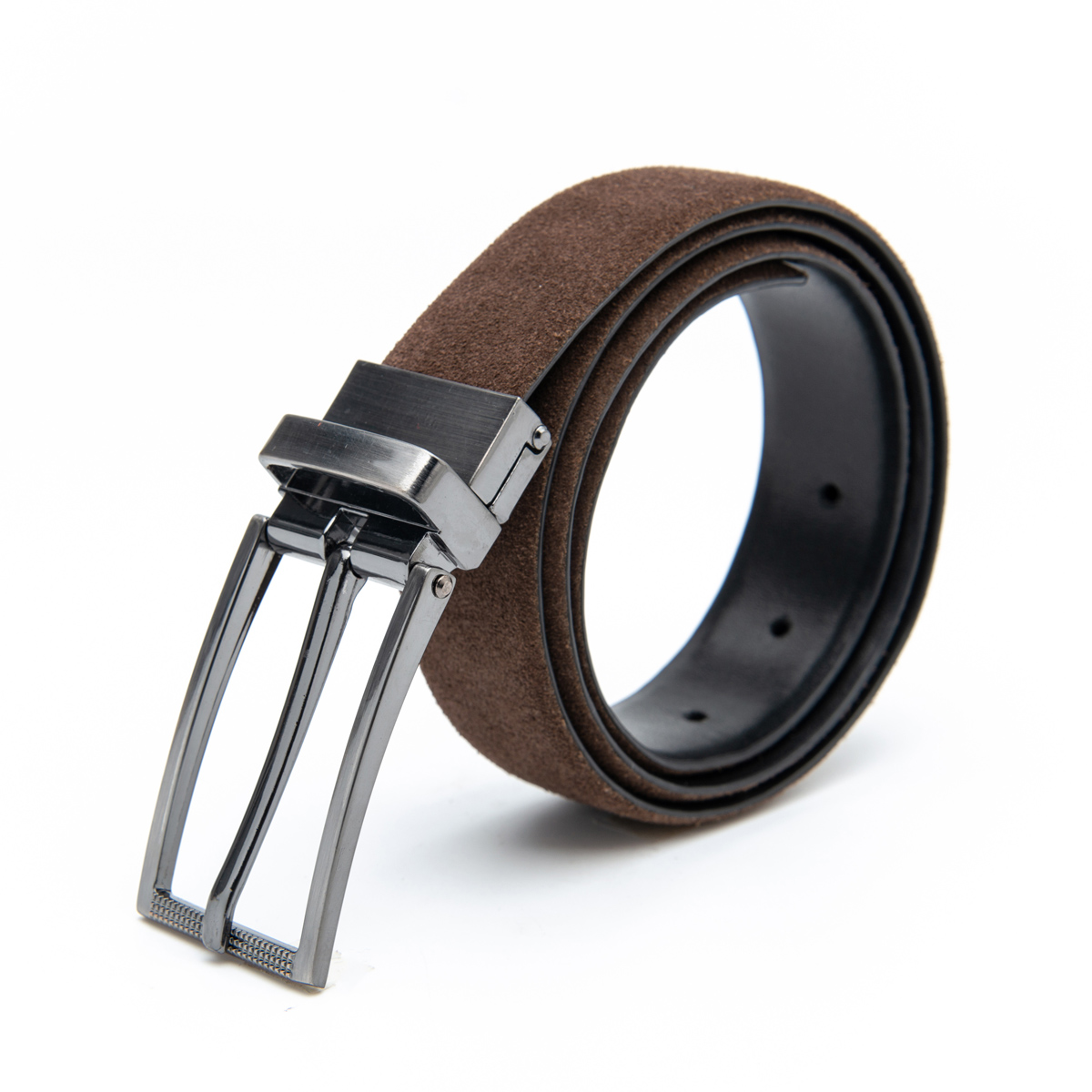 suede leather and split leather reversible belts