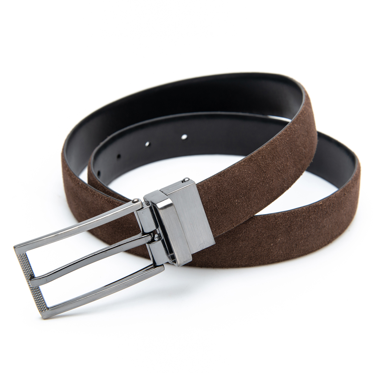 suede leather and split leather reversible belts