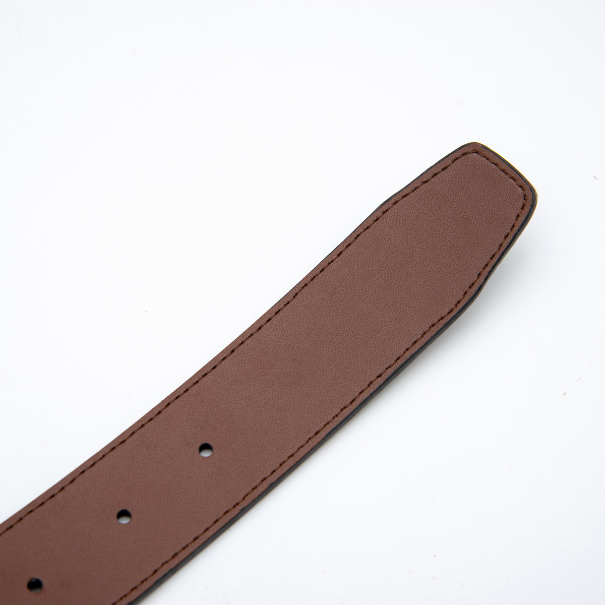 35mm wide men's flat split leather reversible belt