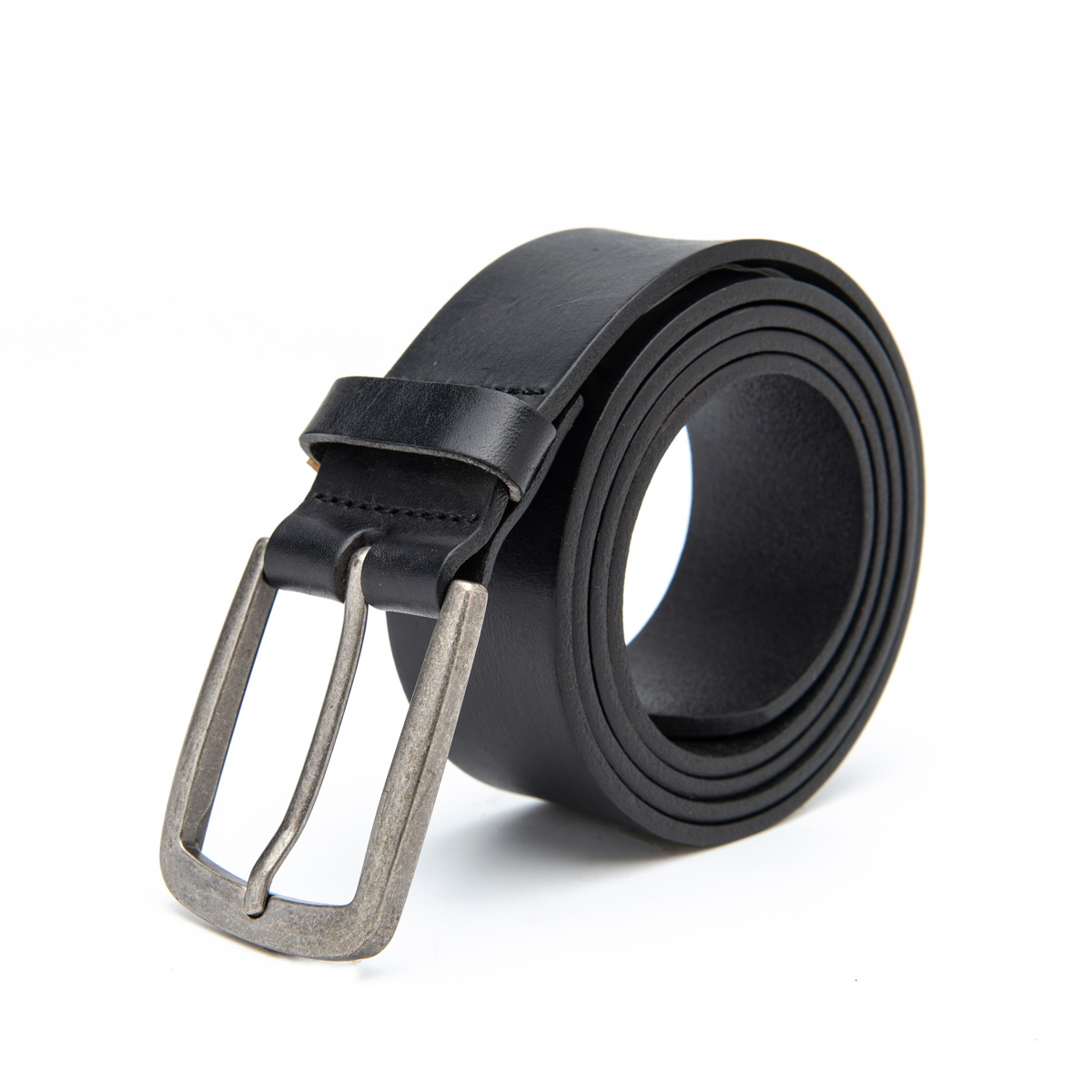 40mm wide black full grain leather belts