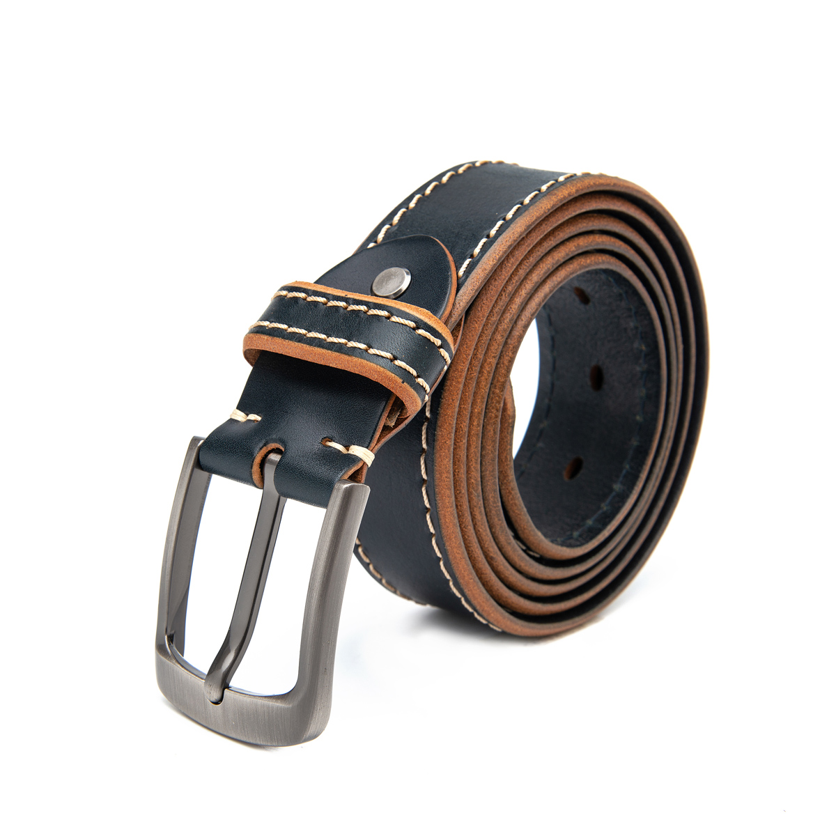 top grain leather jeans belt for men