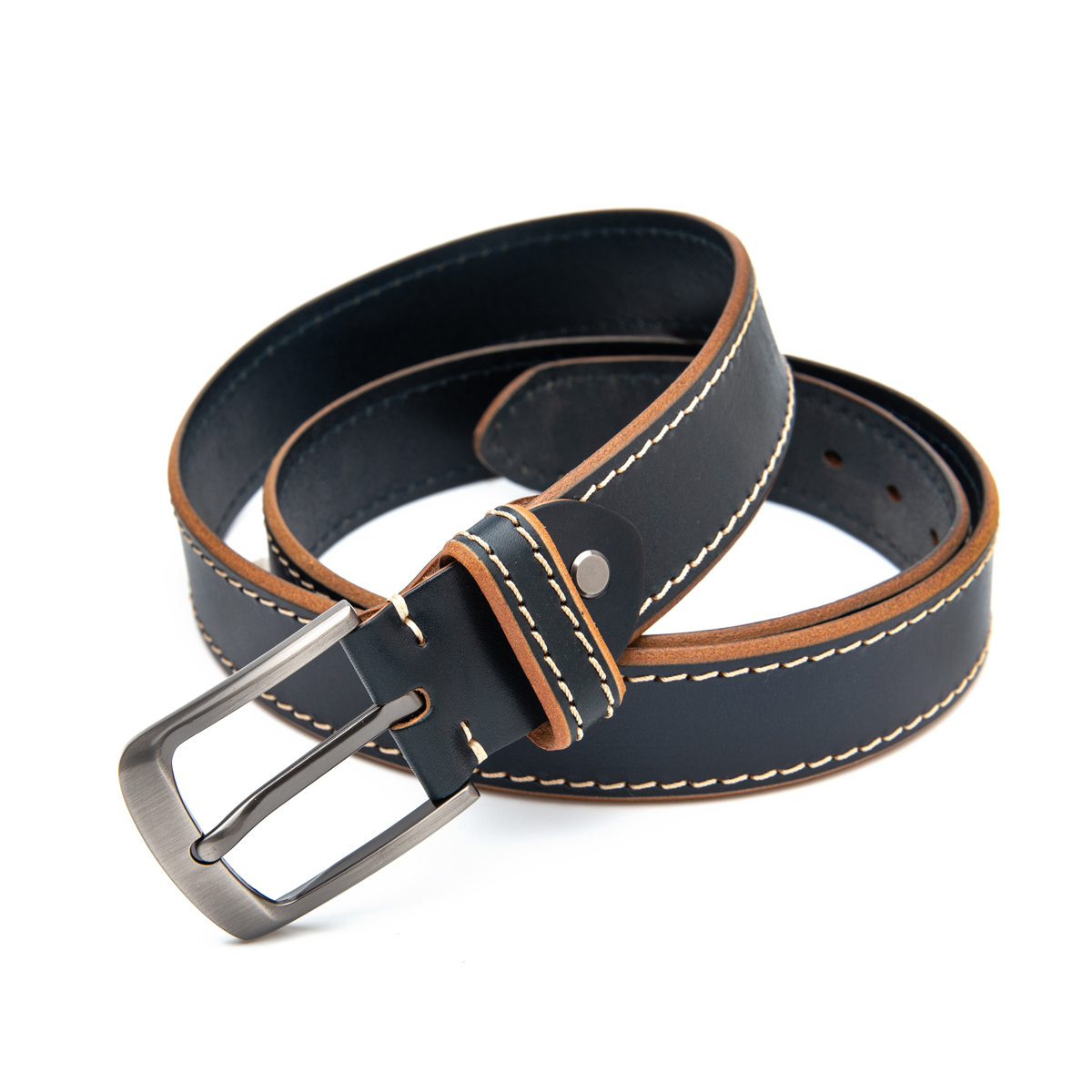 top grain leather jeans belt for men