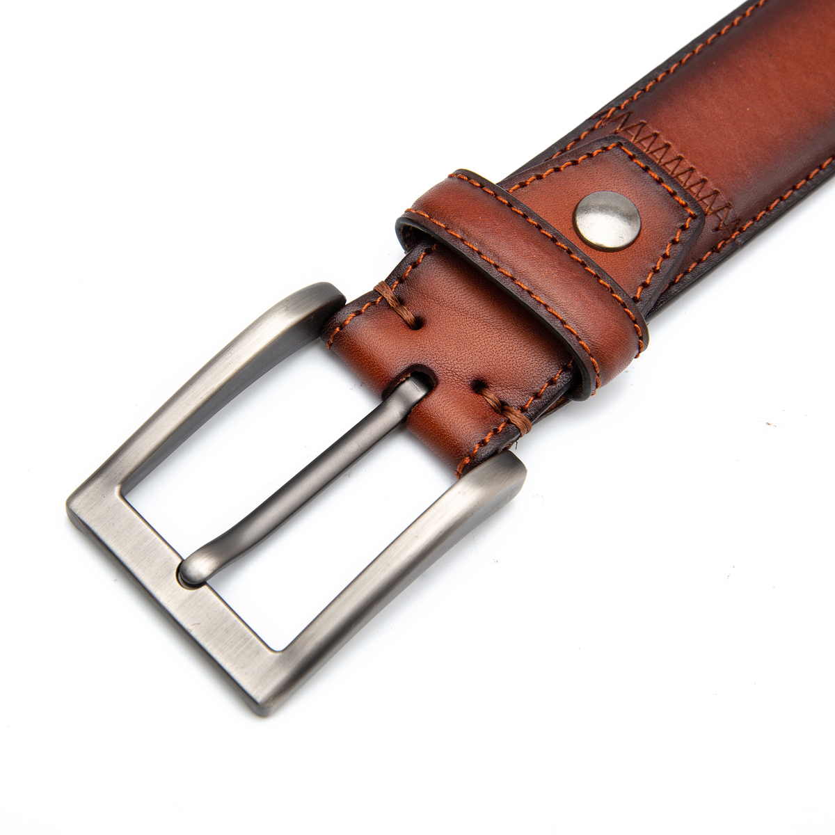 pin buckle cowhide leather belts