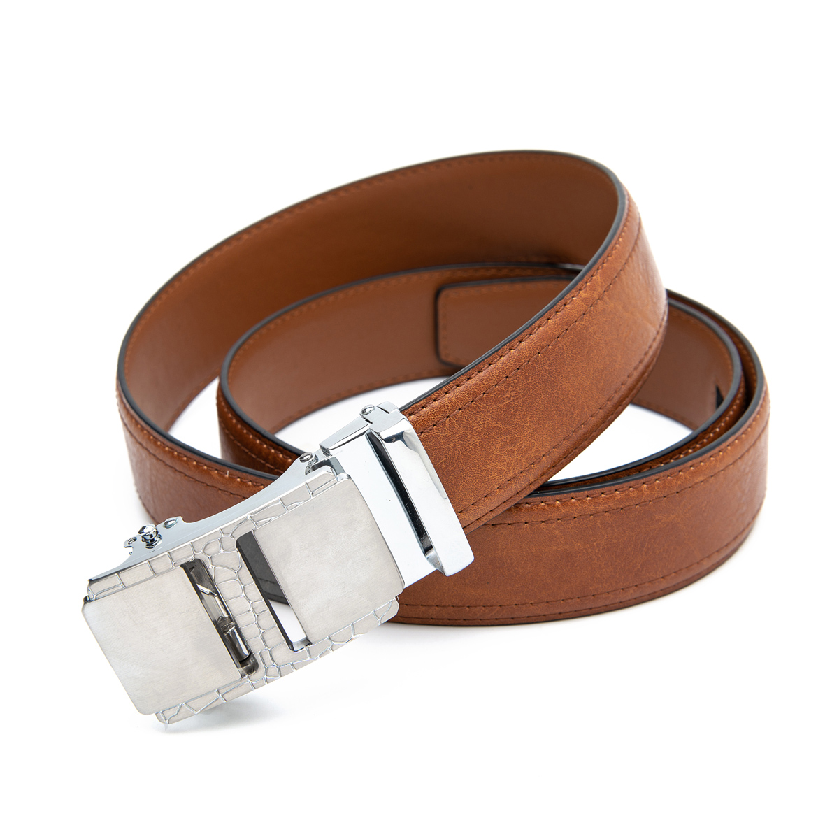 men's pu leather automatic buckle belt