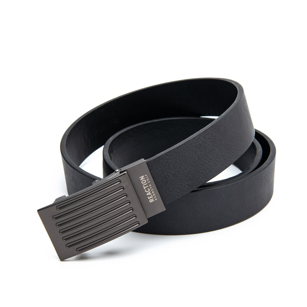 flat pu leather rachet belts for men