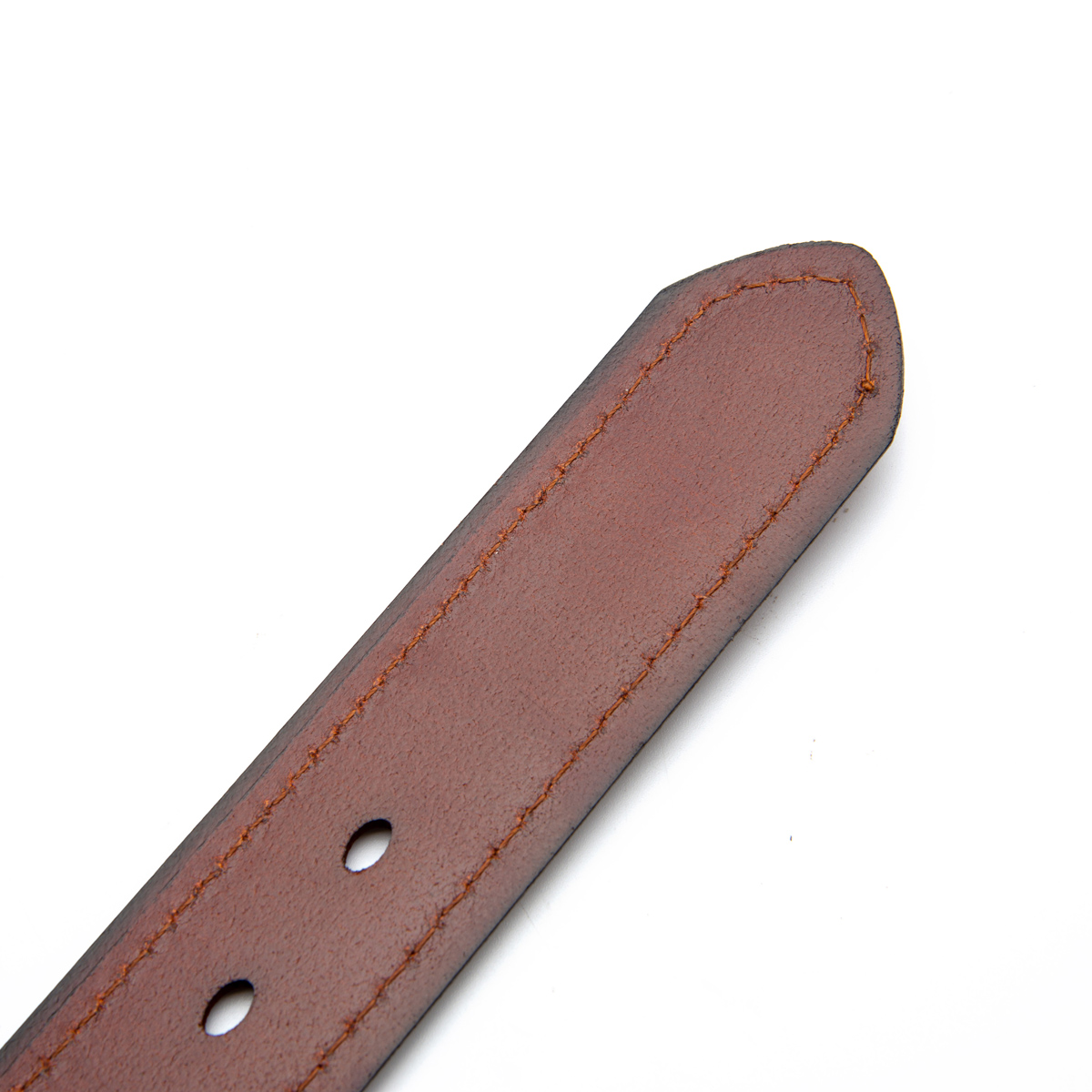 brown genuine leather belts with adjustable pin buckle