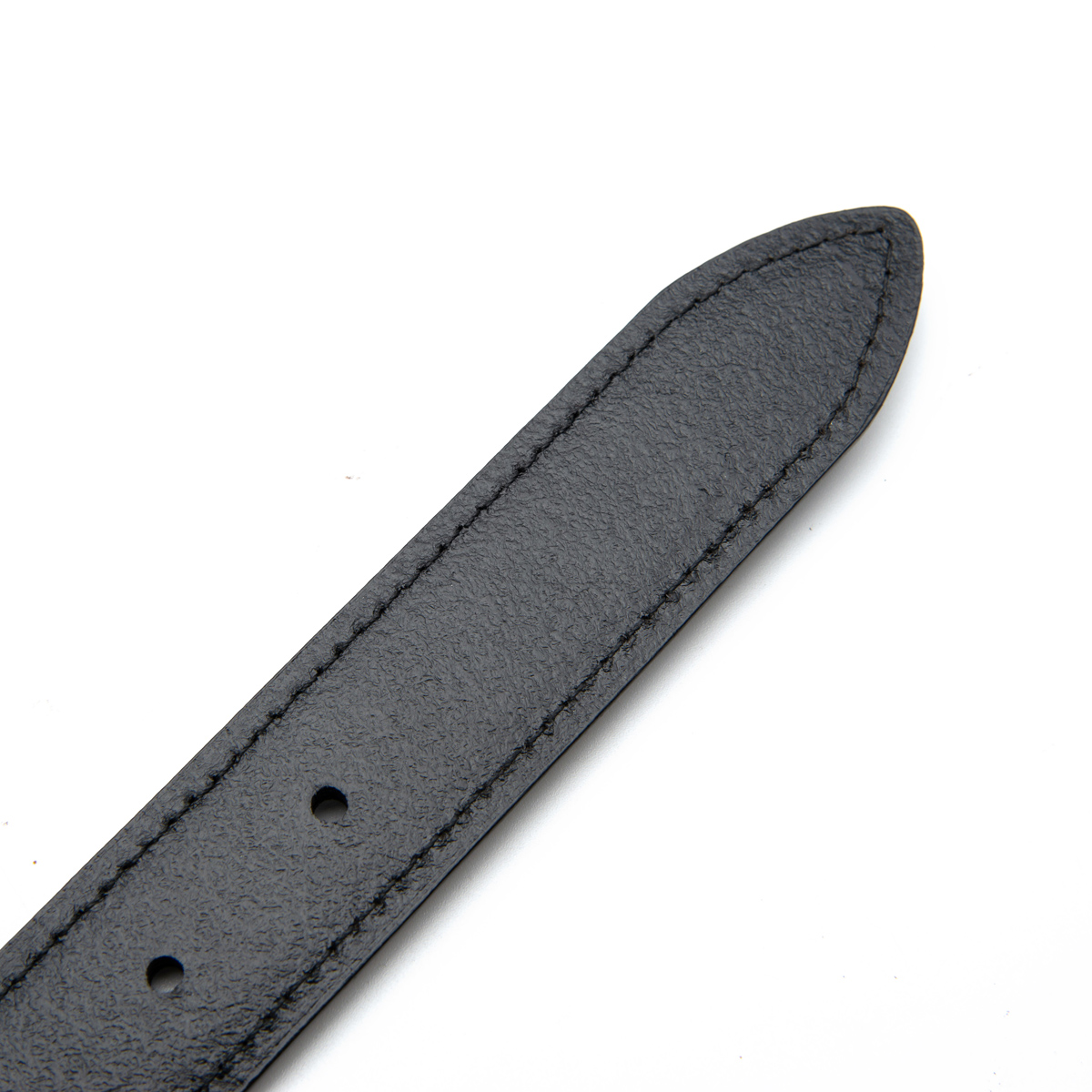 black full grain leather formal belt