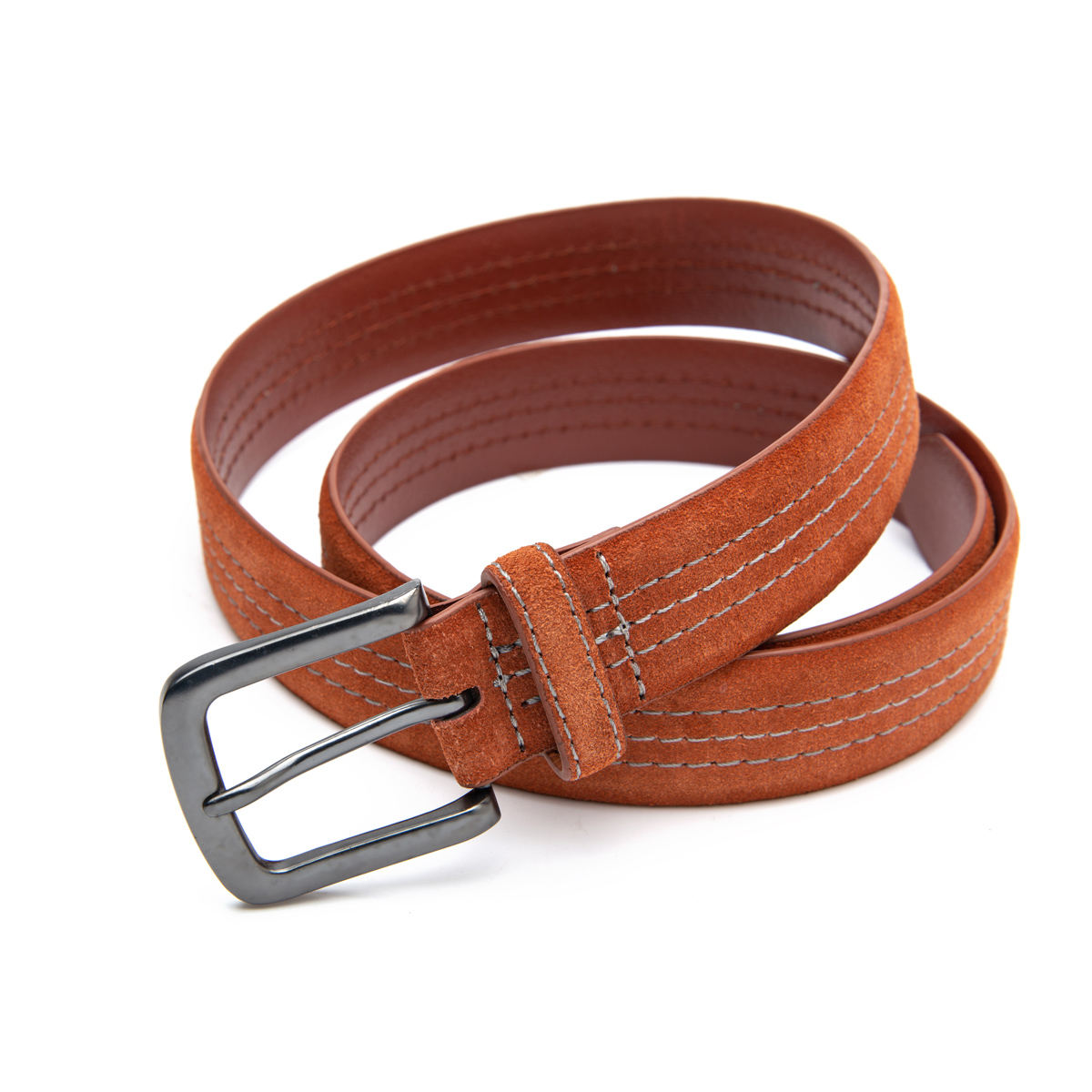 casual wear stitched suede leather belts