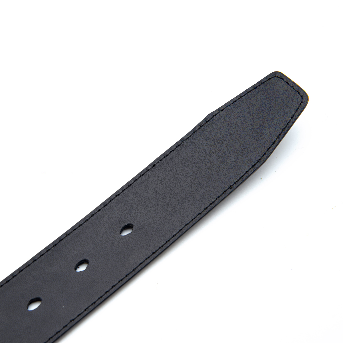 black embossed split leather belts men