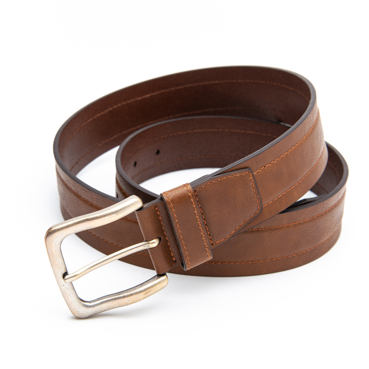 pu upper+split leather backing belts for men