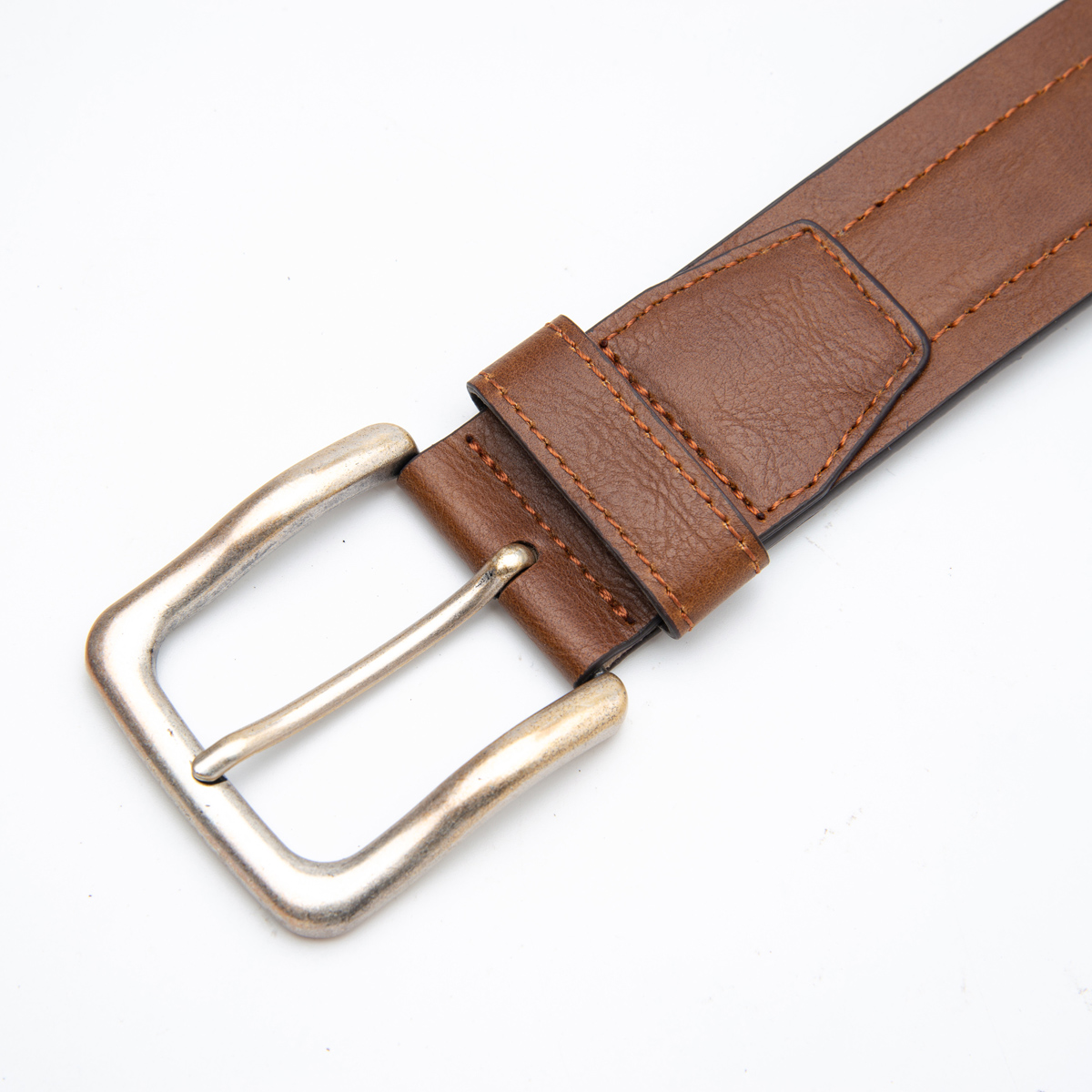 pu upper+split leather backing belts for men