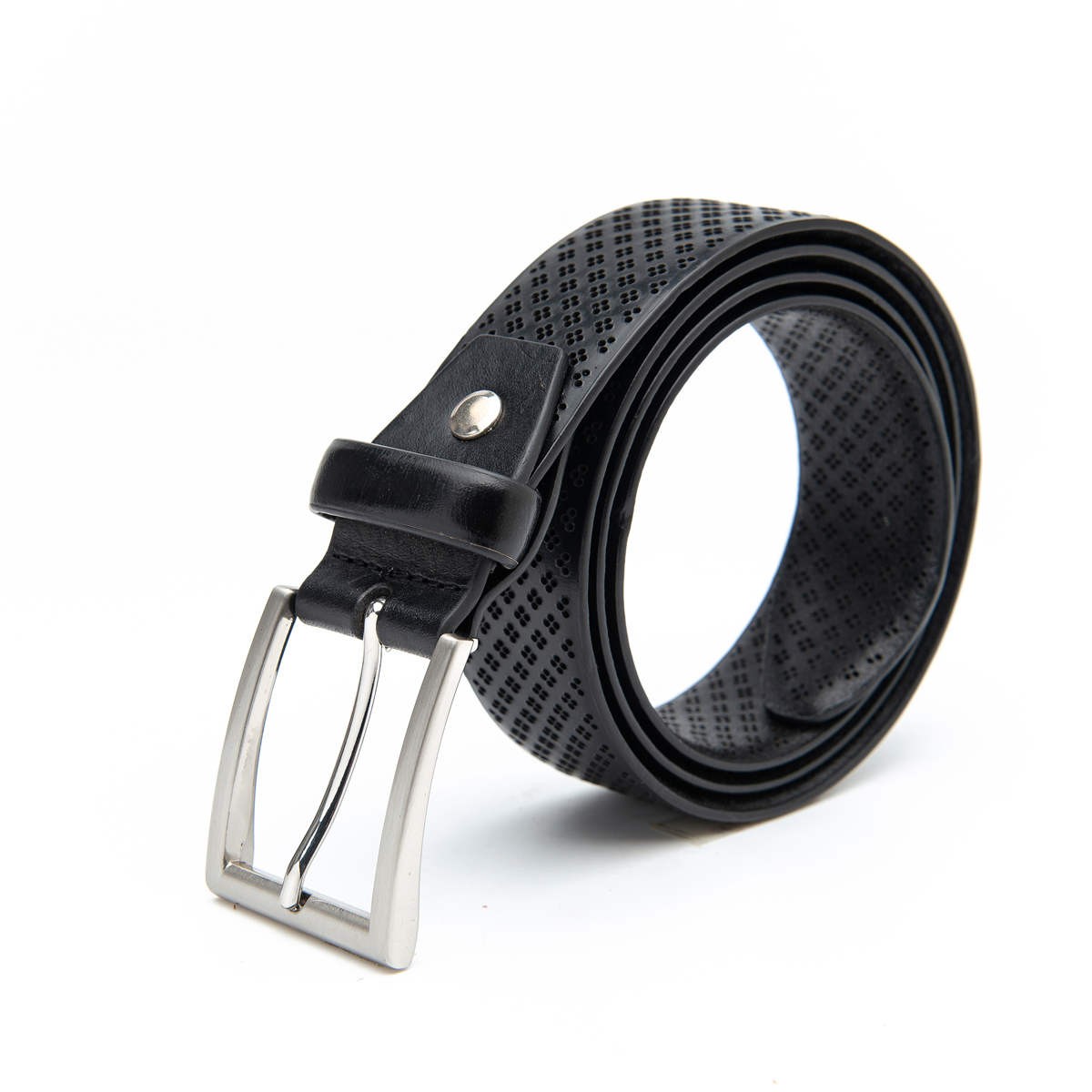 black genuine leather belts