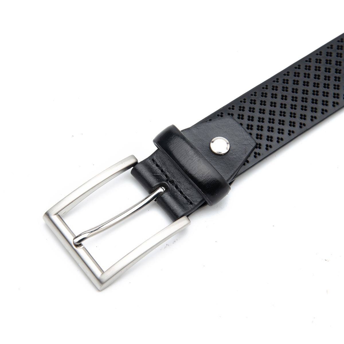 black genuine leather belts