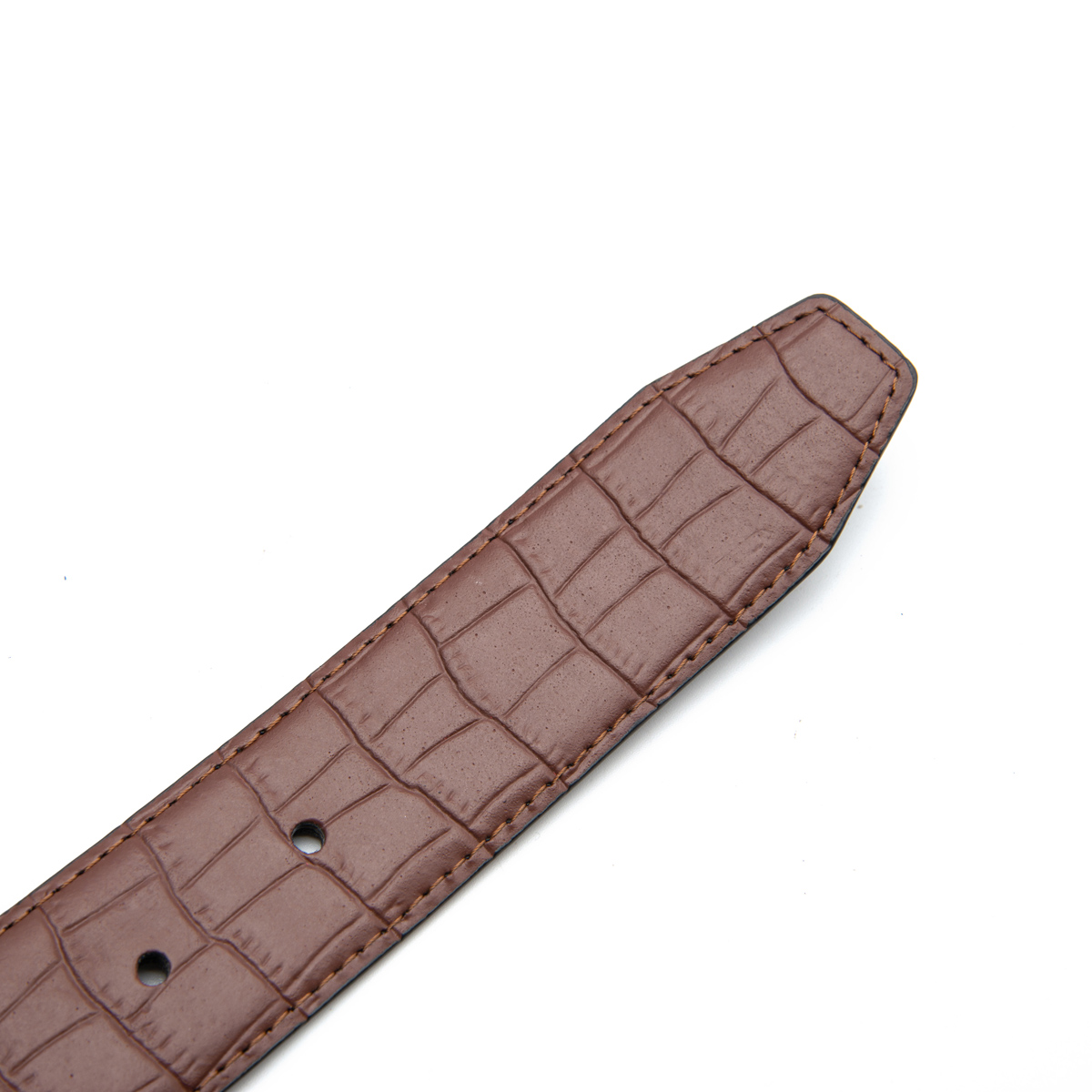 black brown split leather belts with rotate buckle