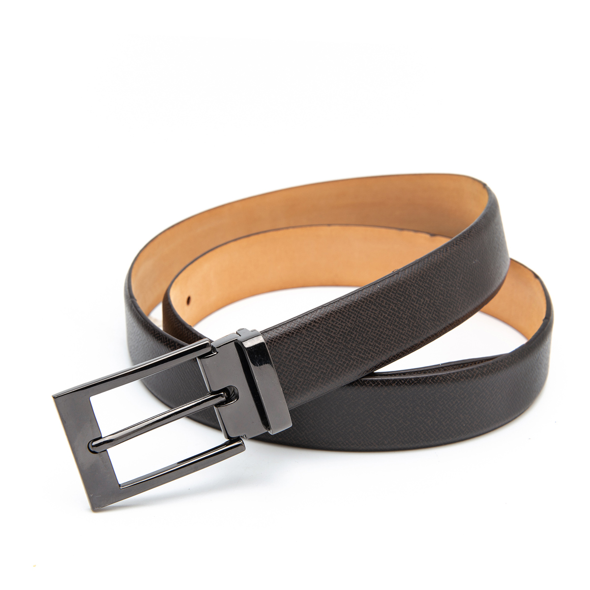 pin buckle split leather belts for men