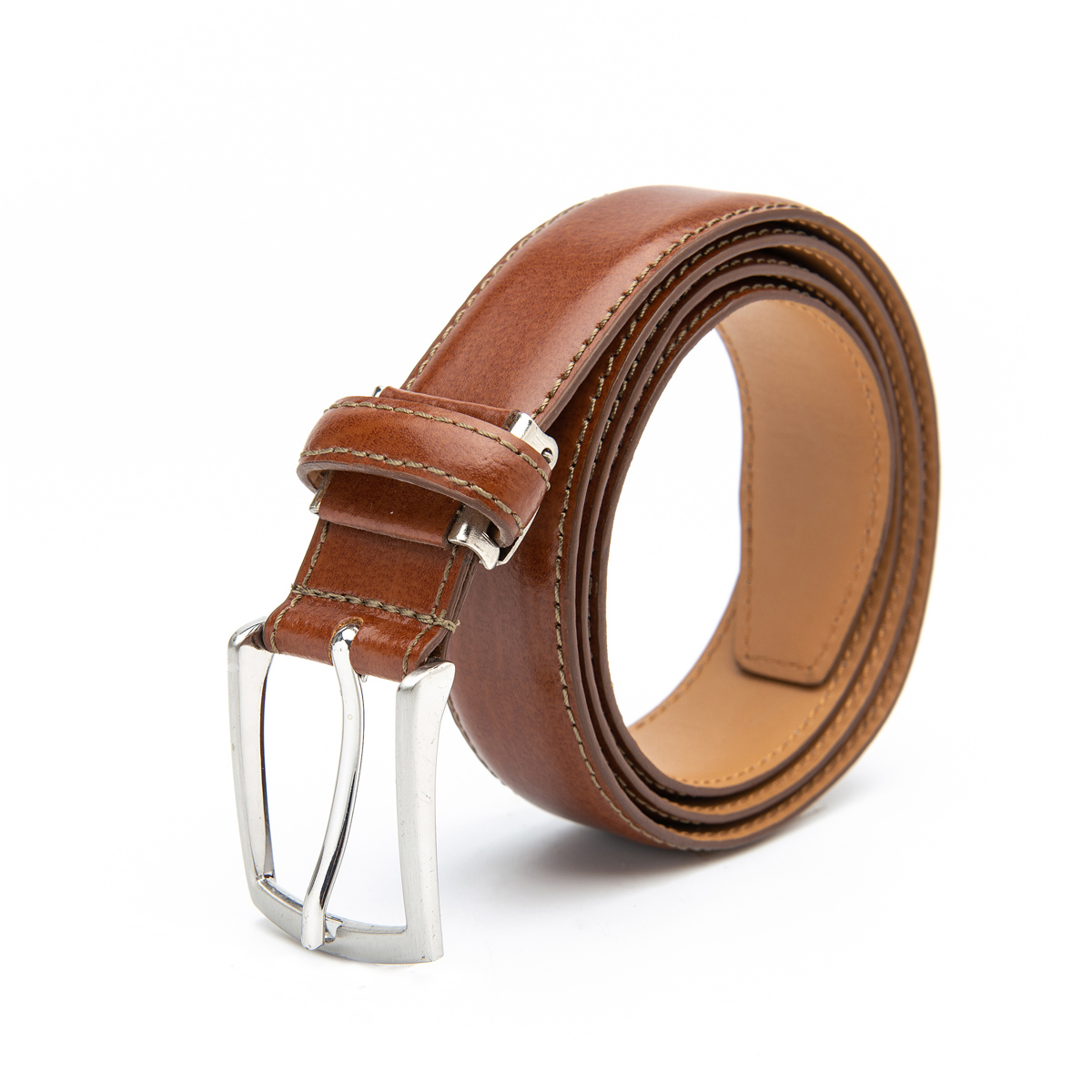 men's leather belt with Japanese adjustable clip