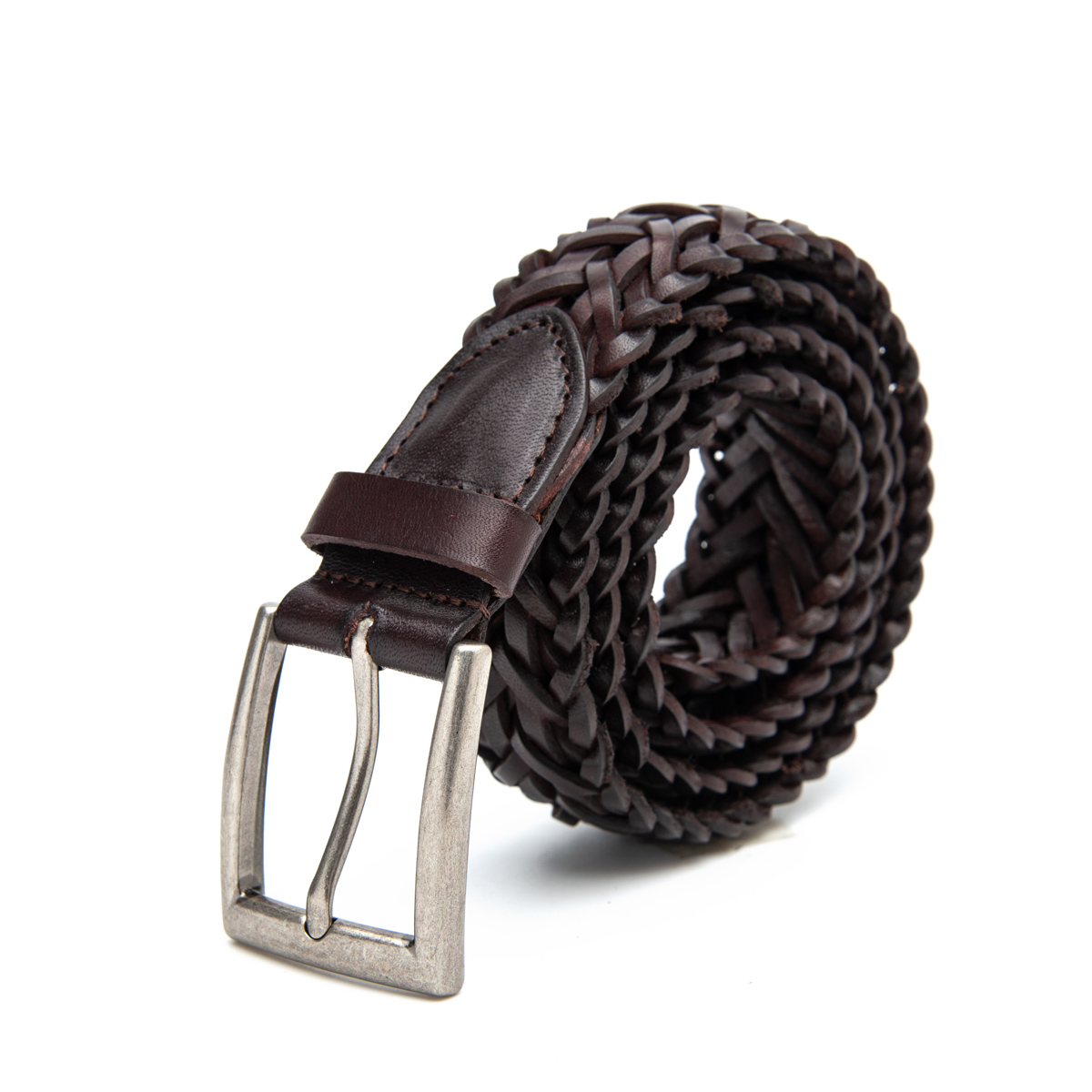 cowhide leather braided belts