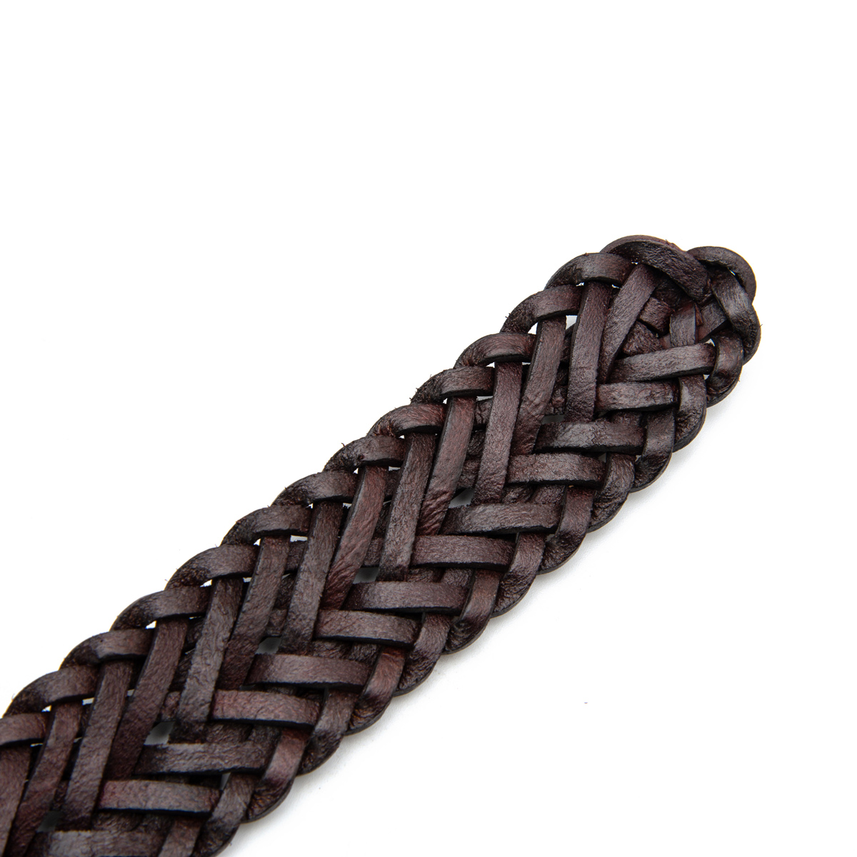 cowhide leather braided belts