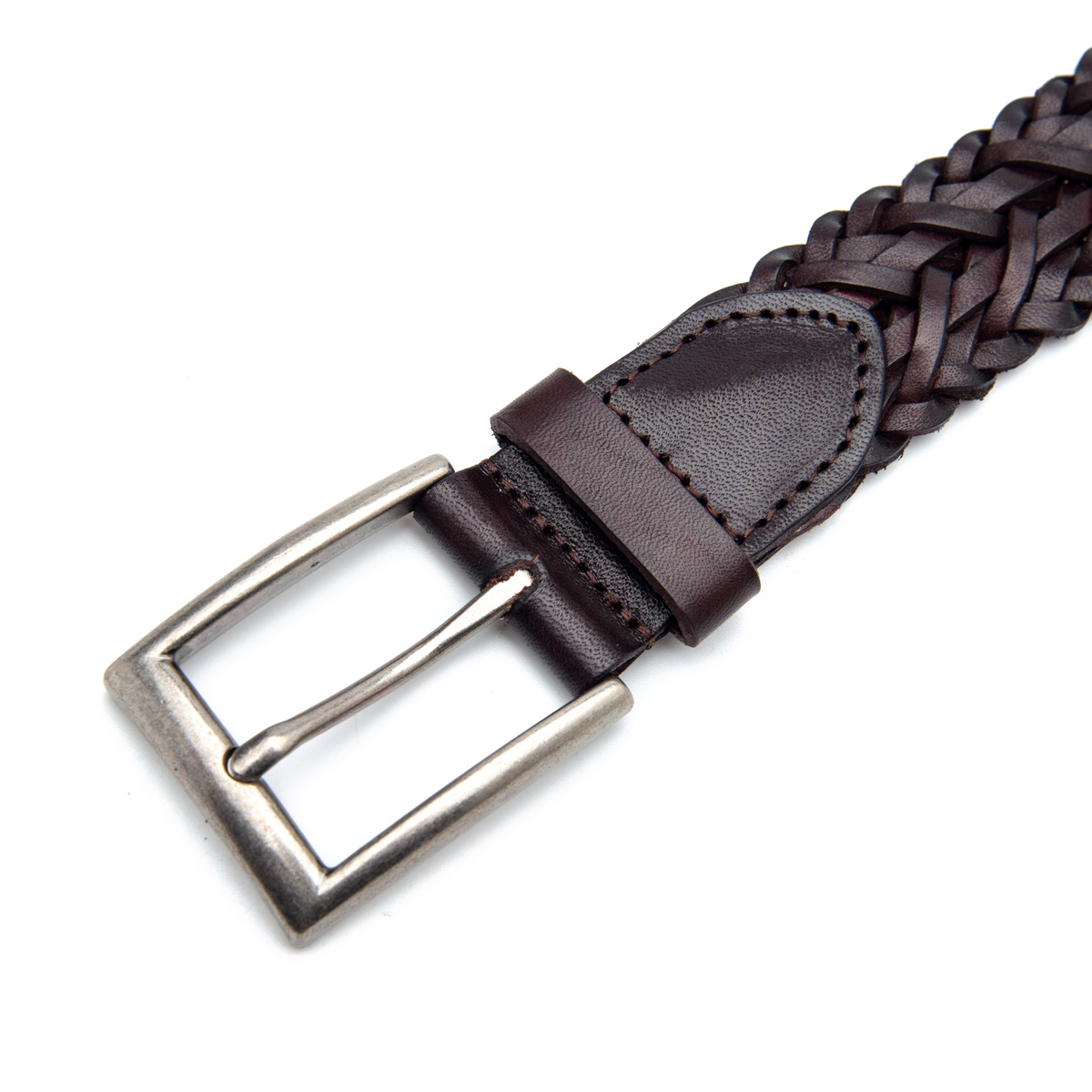 cowhide leather braided belts