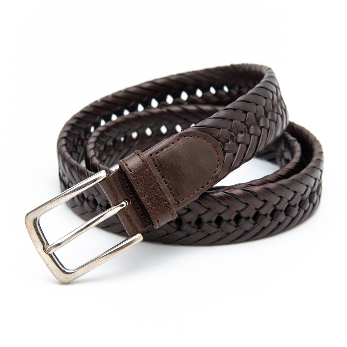 heavy germany bonded leather braided belts for men