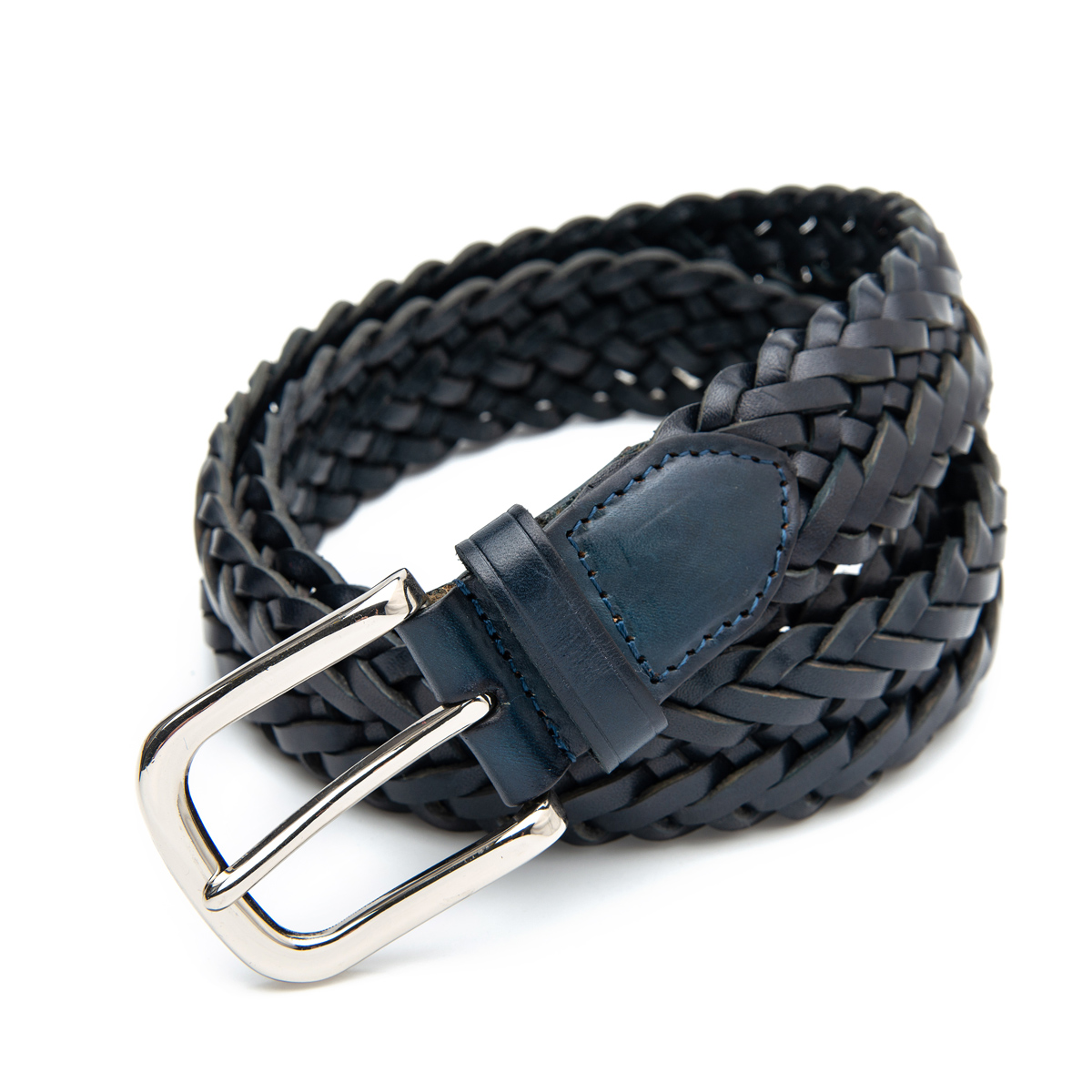 top grain leather braided belts