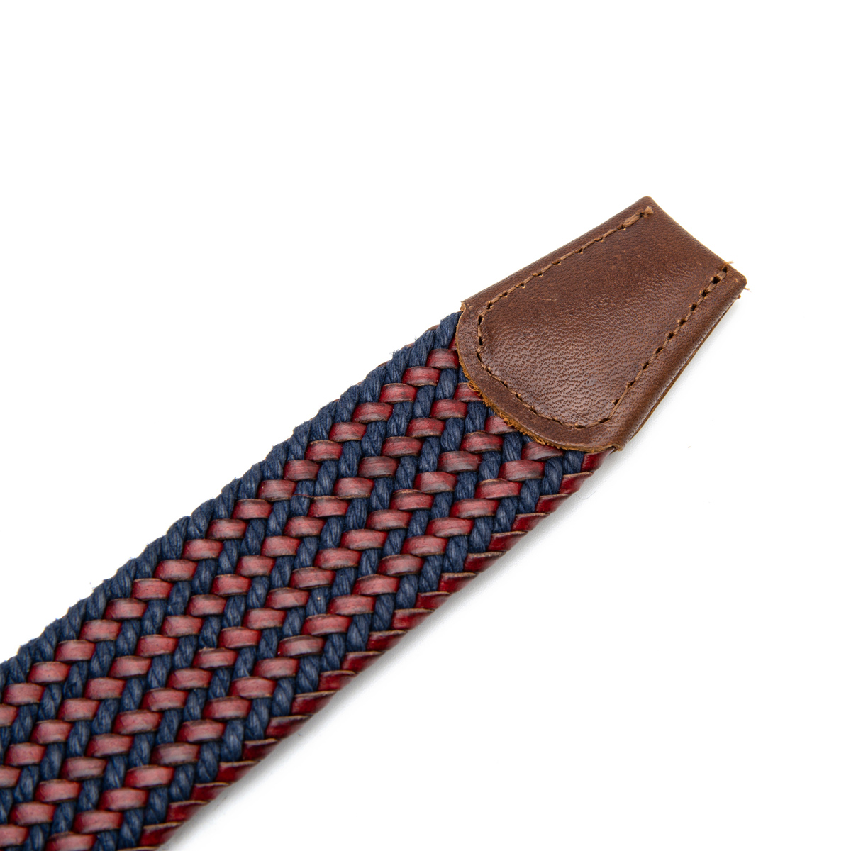 germany bonded leather and cord braided belt