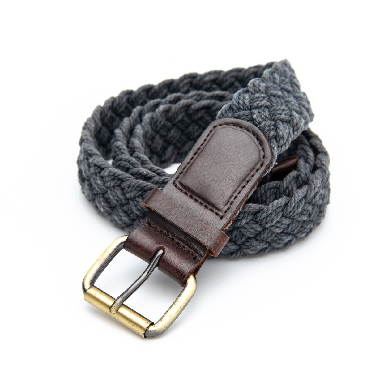 pin buckle braided cotton belts