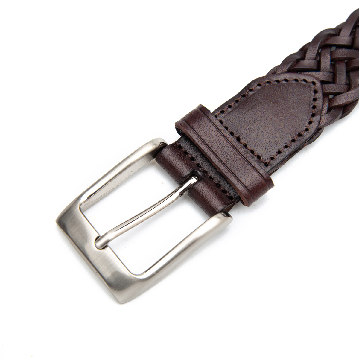 35mm wide leather braided belts